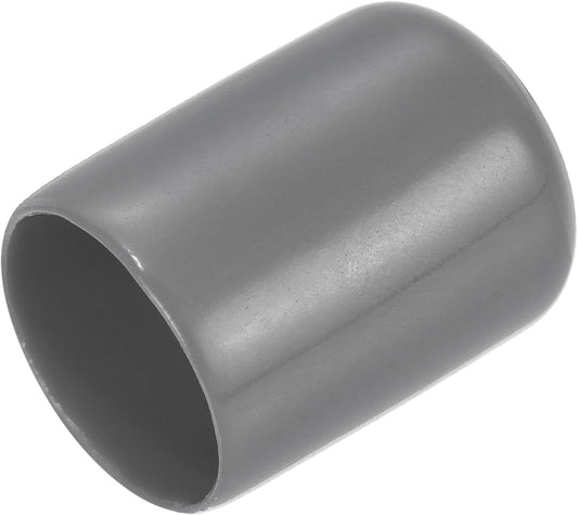 uxcell 20pcs Rubber End Caps 18mm ID Vinyl PVC Round Tube Bolt Cap Cover Screw Thread Protectors Dark Grey