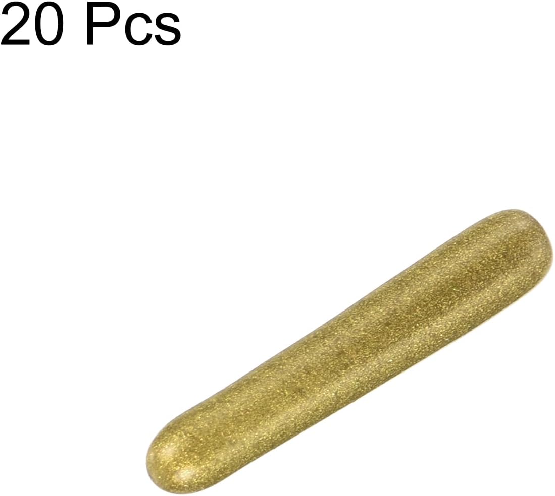 uxcell 20pcs Rubber End Caps 3/64"(1.3mm) ID Vinyl Round Tube Bolt Cap Cover Thread Protectors Gold