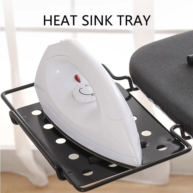 Ironing Board Full Size,Heavy Duty Small Iron Board with Heat Resistant Cover, Iron Rest - No Assembly Required (43 x 12 x 32 Inches) (Gray)