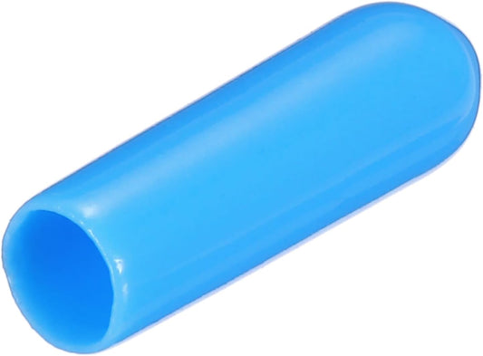 uxcell 20pcs Rubber End Caps 4mm(0.2") ID Vinyl PVC Round Tube Bolt Cap Cover Screw Thread Protectors,Light Blue