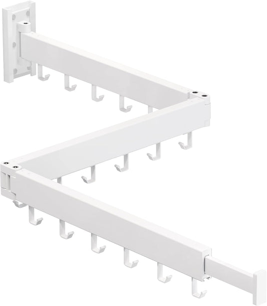 Clothes Drying Rack Wall Mounted,Drying Rack Clothing,Laundry Drying Rack Wall Mount,Collapsible Drying Racks for Laundry,Retractable,Foldable,Clothes Hanger Rack,Clothes Dryer Rack,White Color