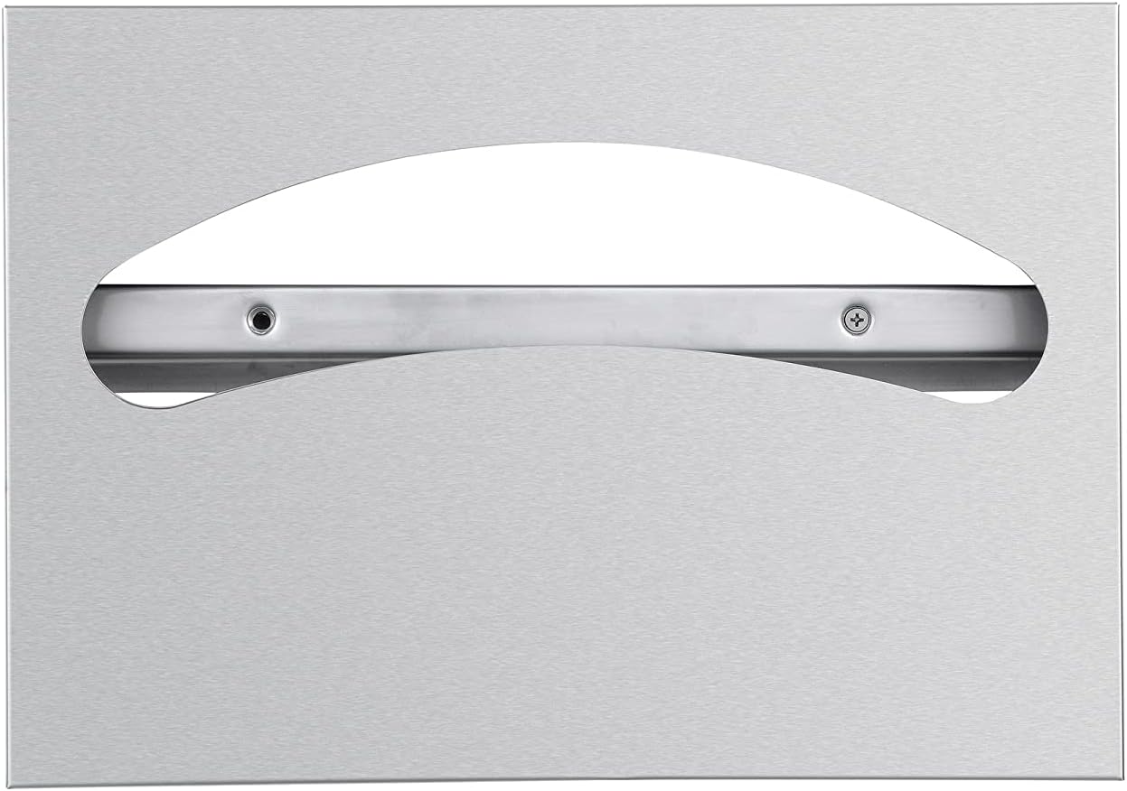 Commercial Toilet Seat Cover Dispenser - Wall Mount 304 Stainless Steel Holder - 250 Capacity for Disposable Covers - Public Restroom Bathroom Essential Fixture