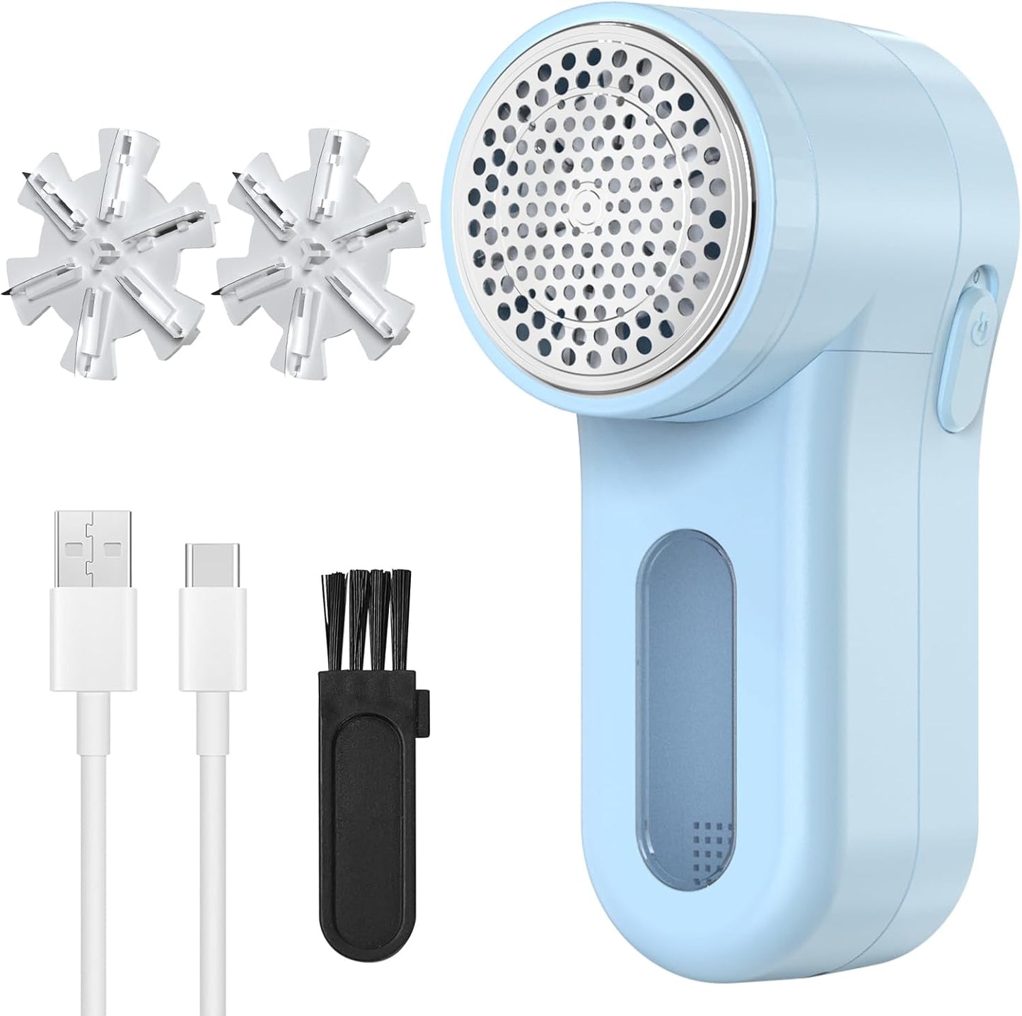 Fabric Shaver Lint Shaver, Electric Lint Remover with 13-Blades, Sweater Shaver USB Rechargeable Fabric Pilling Remover for Clothes, Couch, Beddings
