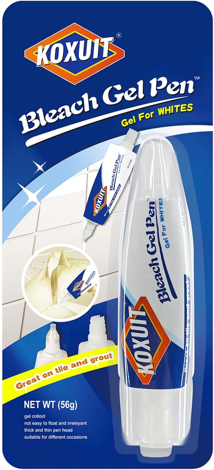 Bleach Pen,Bleach Pen for Clothing,bleach gel Pen,Stain Remover Pen, Mold Stain Remover Gel Cleaner, Clothing bleached DIY design, Travel Accessories, Lnstantly Remove Stains(Milky white) 1PCS.