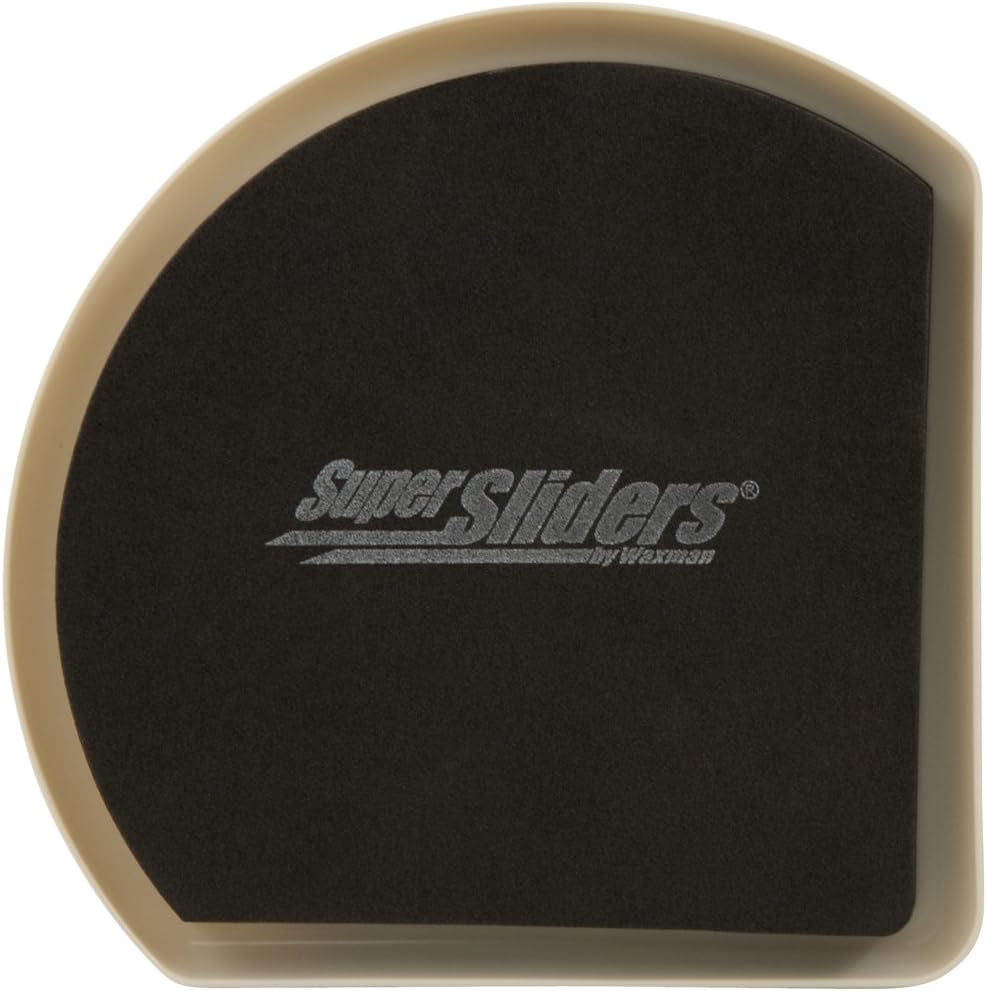 Super Sliders 7" Slide & Hide Reusable Furniture Sliders for Carpet - Effortless Moving and Surface Protection, Beige (4 Pack)