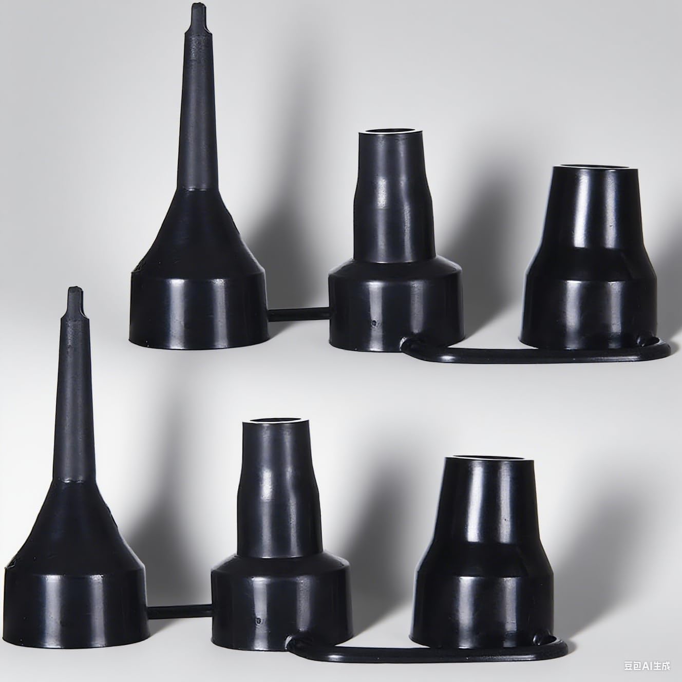 2Set of 3 Sizes Air Pump Replacement Nozzles,Air Pump Nozzles for Inflatables,Plastic Nozzle Head Air Pump Accessory Adapter for Inflatables for Partial Air Bed,Air Mattress