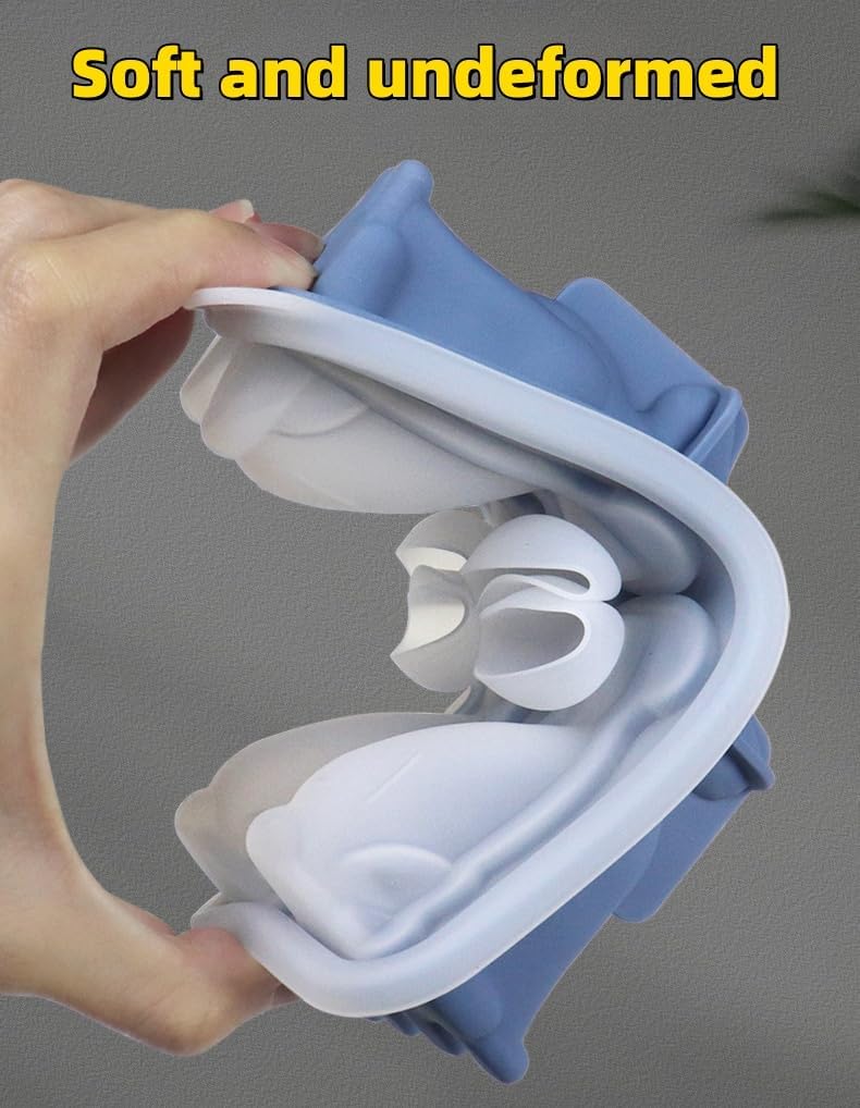 Cute 3D Labrador Dog Silicone Ice Cube Tray Mold Cartoon Animal Ice Box BPA-Free (Pink)