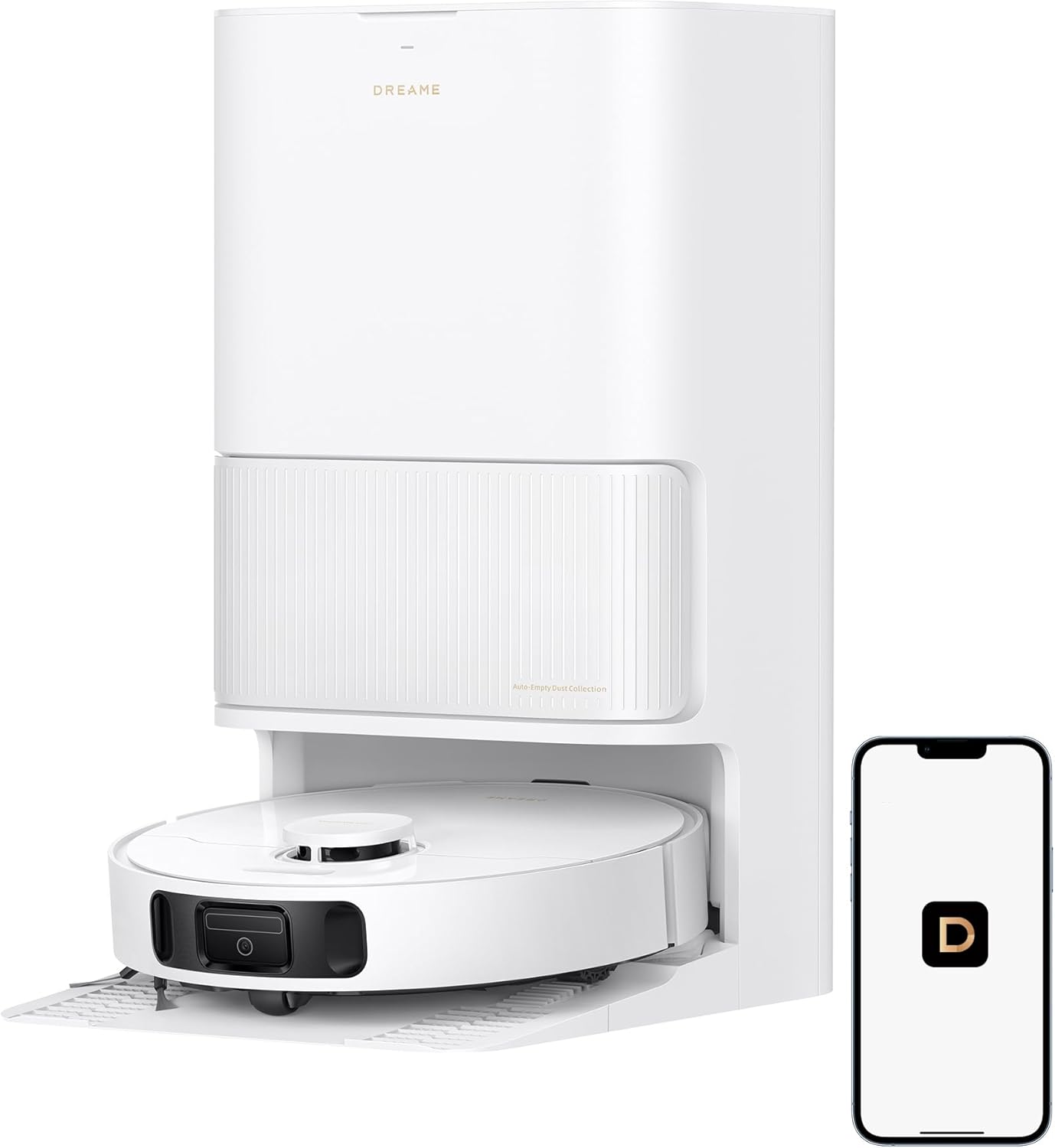 DREAME L40s Ultra CE Robot Vacuum and Mop Combo with Self-Emptying Dock, 13,000Pa Suction, Mop Self-Cleaning and Auto-Raising, Ultrasonic Carpet Sensing, Ideal for Pet Hair, Carpet and Hard Floors