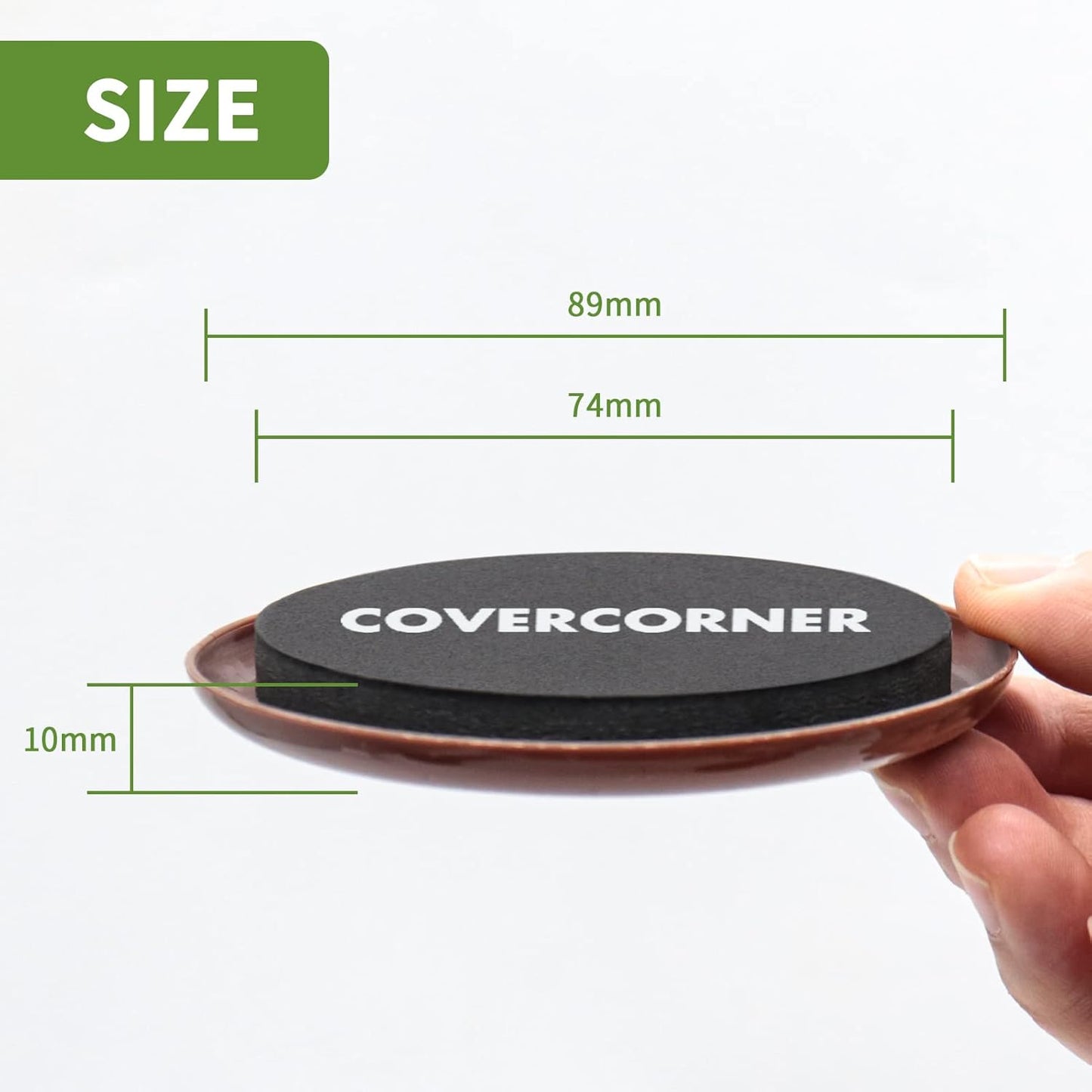 Furniture Sliders for Carpet 8 PCS - 3 1/2 inch Furniture Moving Slider Chair Legs Floors Protectors– Move Your Furniture Easy & Safely(for Carpet) Brown