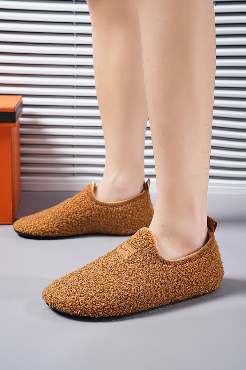 Adult Indoor House Slippers Socks Lightweight Non Slip Grip House Home Shoes for Women Men