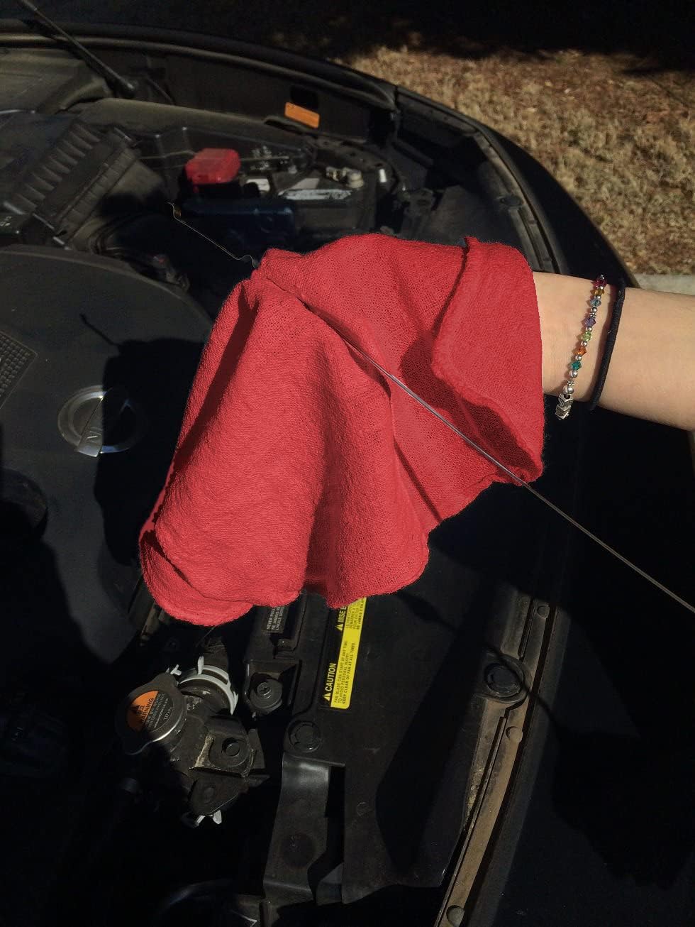 Avalon Towels Cotton Shop Rags – (Pack of 100) Size 12x14 Inches Cleaning Rags – Absorbent Shop Towels and Multipurpose Cleaning Towels for Automobiles, Industries, Garage and Homes