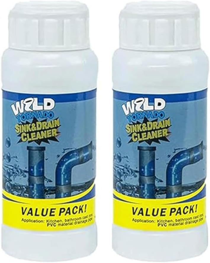 Wild Tornado Sink Drain Cleaner, Powerful Sink and Drain Cleaner Powder for Kitchen and Bathroom