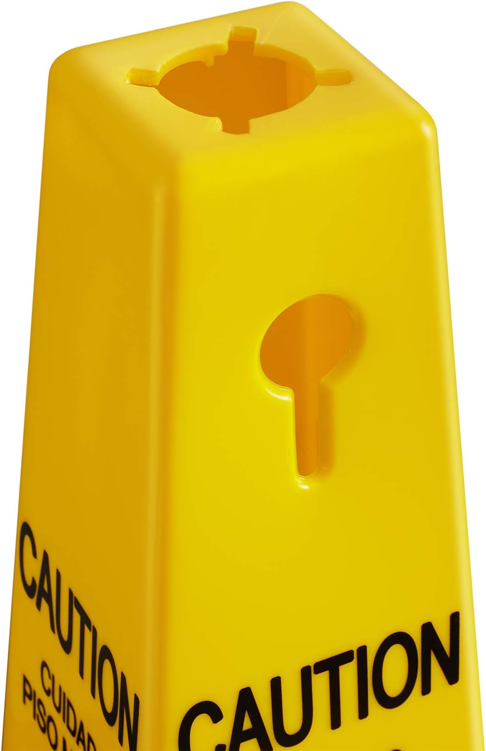 Dryser 3-Pack 26" Caution Wet Floor Cones - Yellow English/Spanish Warnings