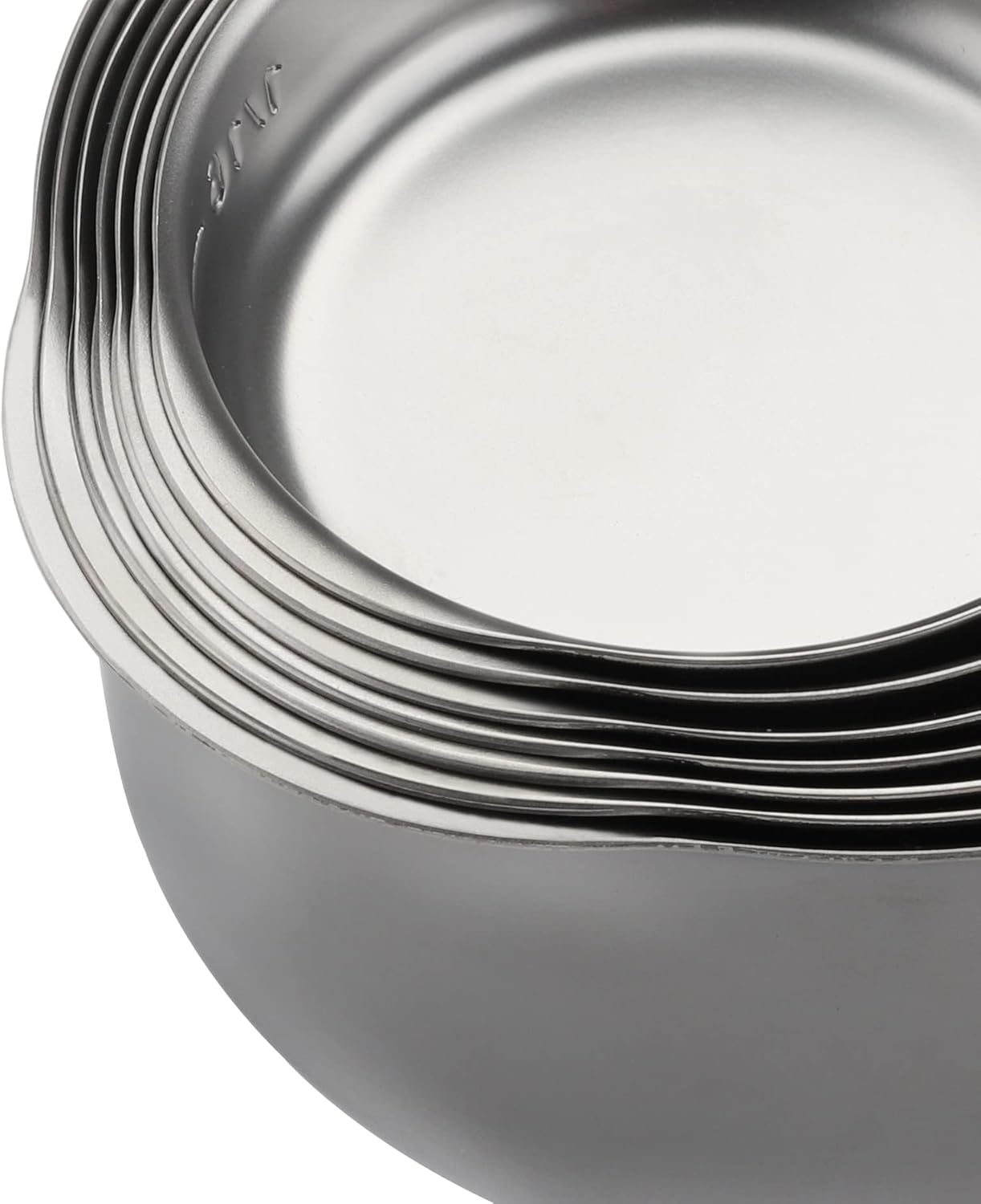 Stainless Steel Measuring Cups Set of 7 Stackable Heavy Duty Measuring Cups for Dry and Liquid Ingredients