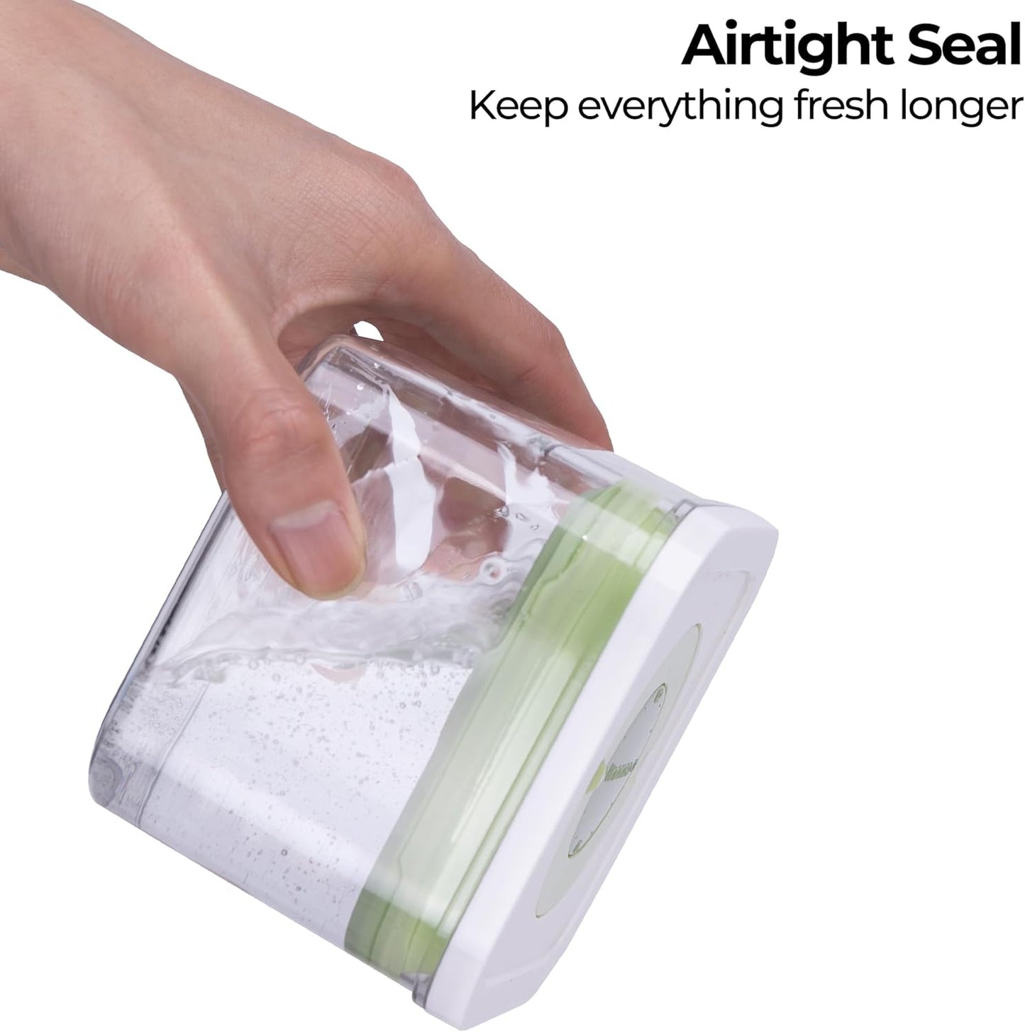 linoroso Pop Airtight Food Storage Containers with Date Recording Lids, Stackable Plastic Storage Containers Set of 5, Dry Cereal Container Set for Pantry Countertop Fridge Organization