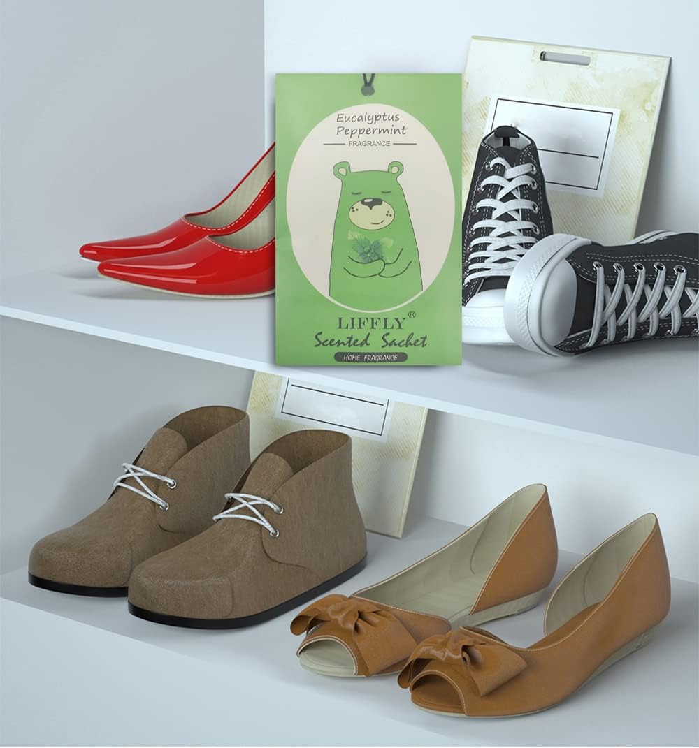 14 PCS Eucalyptus Peppermint Scented Sachets for Drawers and Closets Long-Lasting Gift Box