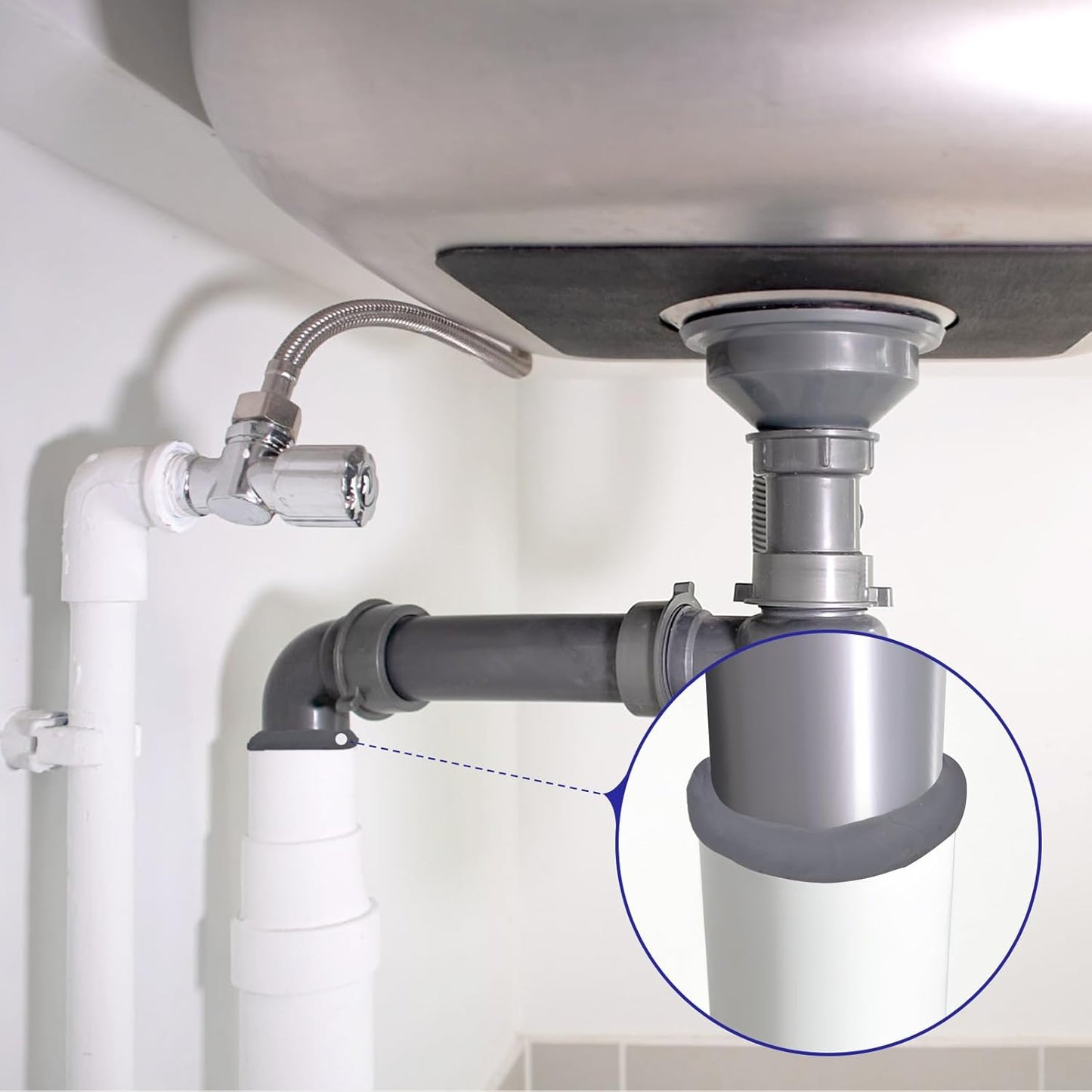 Moldable Silicone Putty, Waterproof, Stay Pliable,Good Plasticity for Repair and Fill Various Gaps in Bathrooms, Fountains, Water Pipes, Walls (White)