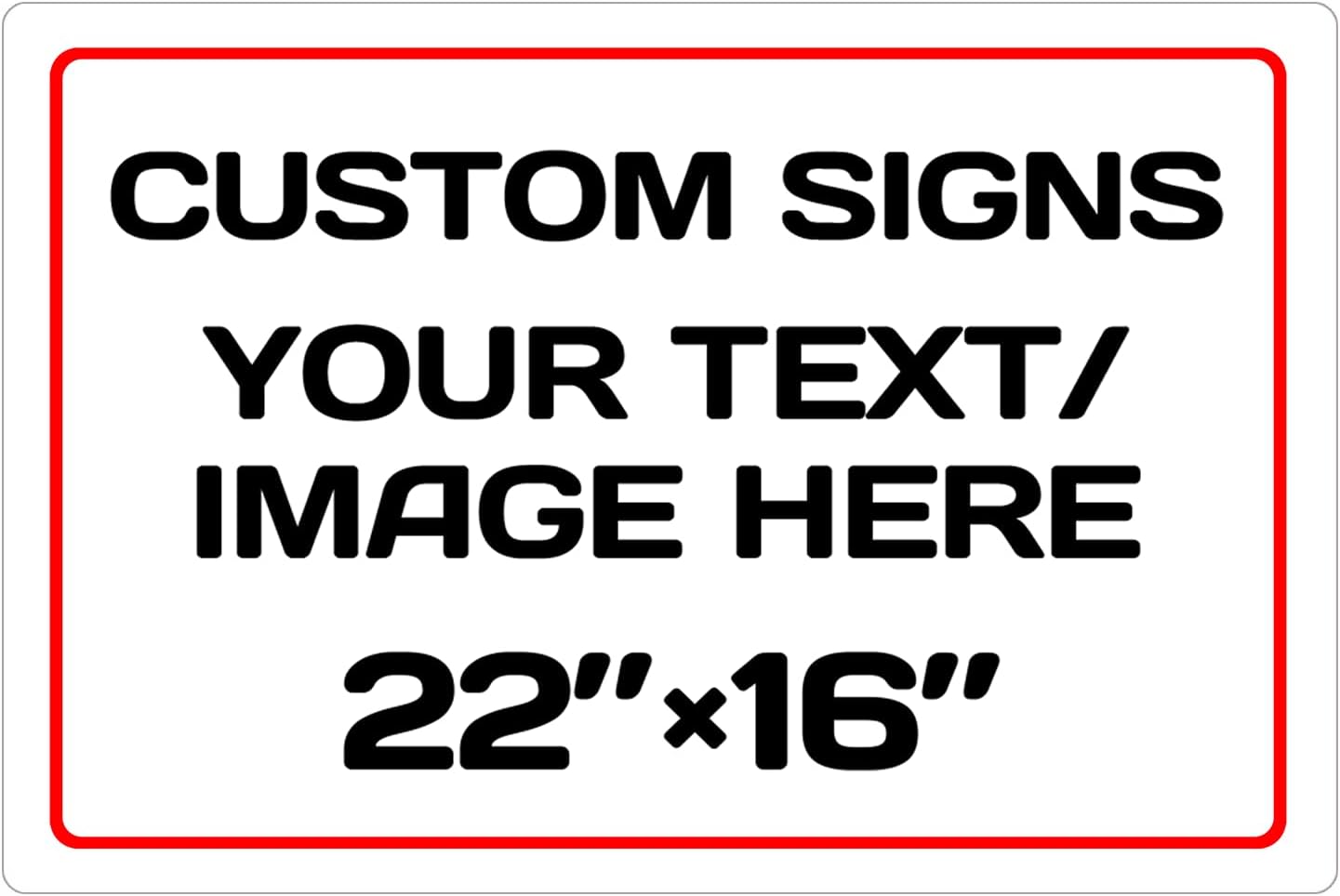 Personalized Aluminum Weatherproof Metal Signs - Multiple Sizes, Custom Text & Picture, Hazard, Garden, Custom Door Signs