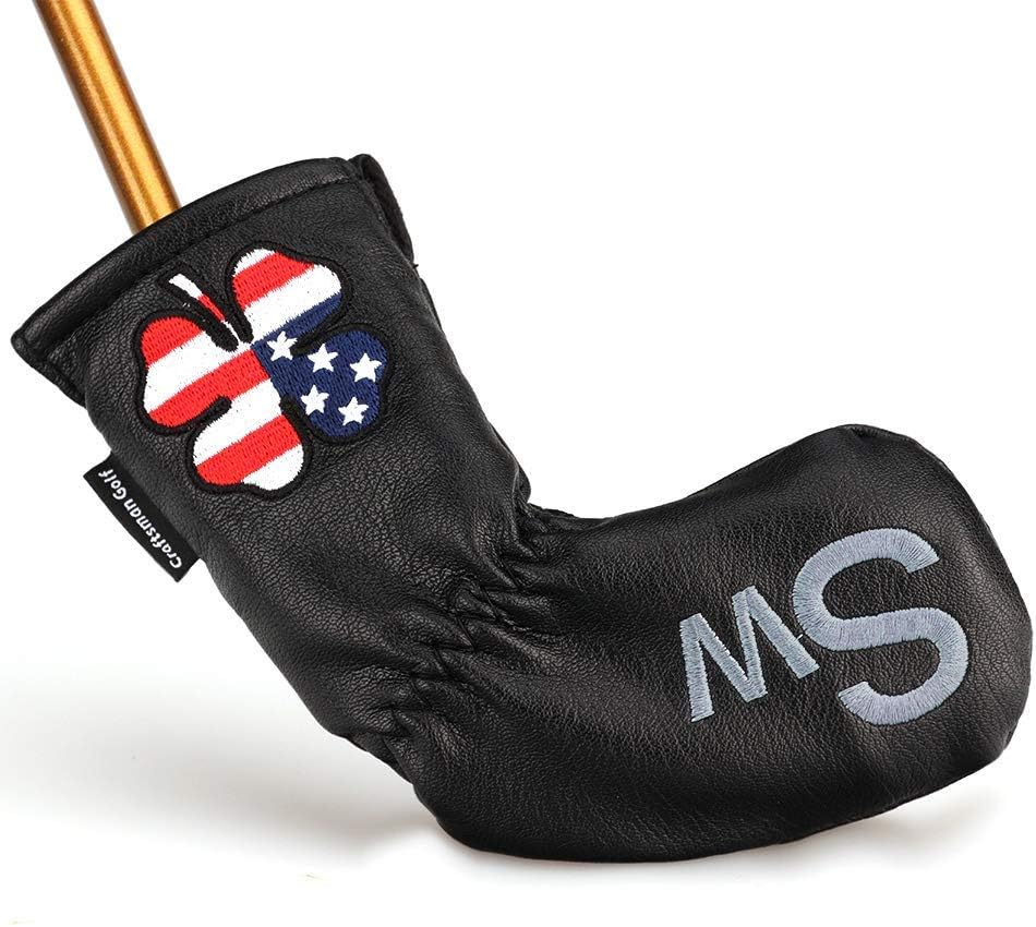 CRAFTSMAN GOLF 11pcs /Set USA US Flag Clover Leather Left Right Black White Green Dark Blue Iron Covers Headcover Also Available for Custom Version with Your Name