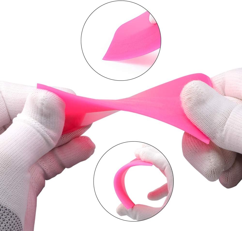 NEWISHTOOL PPF Squeegee for Vinyl, Soft Rubber Scraper PPF Tools, 3IN1 Small Squeegee for Paint Protection Film Installing, Vinyl Wrap Window Tint Auto Glass Cleaning TPU Scraping Tool Scratch Free