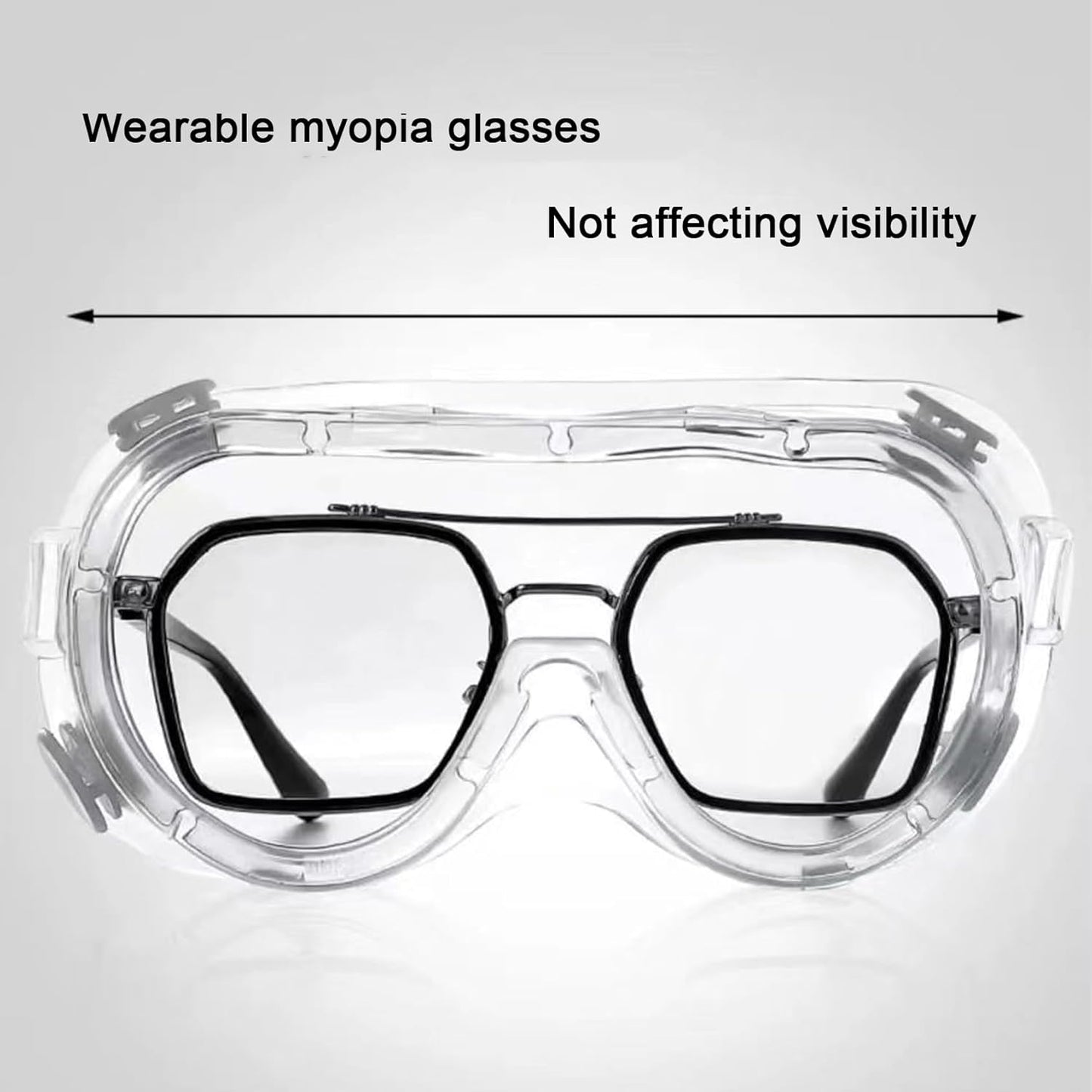 Safety Goggles 6 Pack - Anti-Fog Protective Safety Glasses - Clear Lens Adjustable Soft Lightweight Protection Eyewear