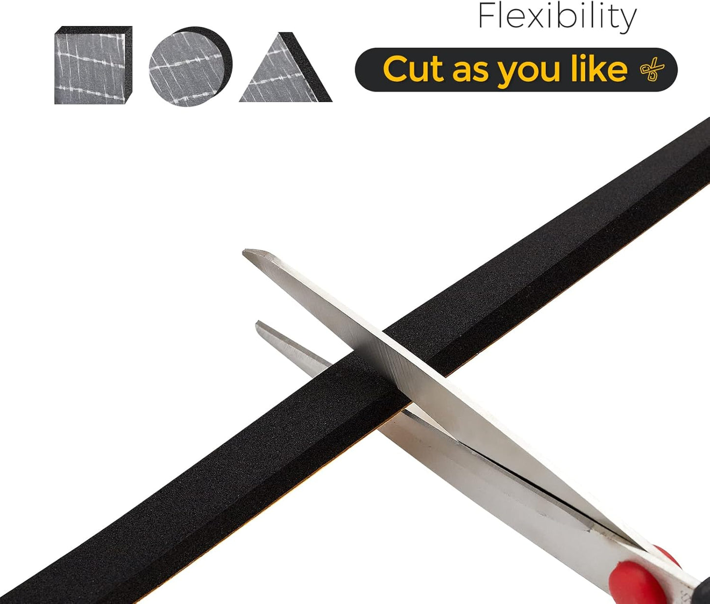 33 Feet Weather Stripping Door Seal, 2" Wide X 1/8" Thick Door Seal Strip High Density Foam Tape Adhesive Strip for Door Soundproofing,Window Insulation (2" x 1/8" x 33FT,Black)