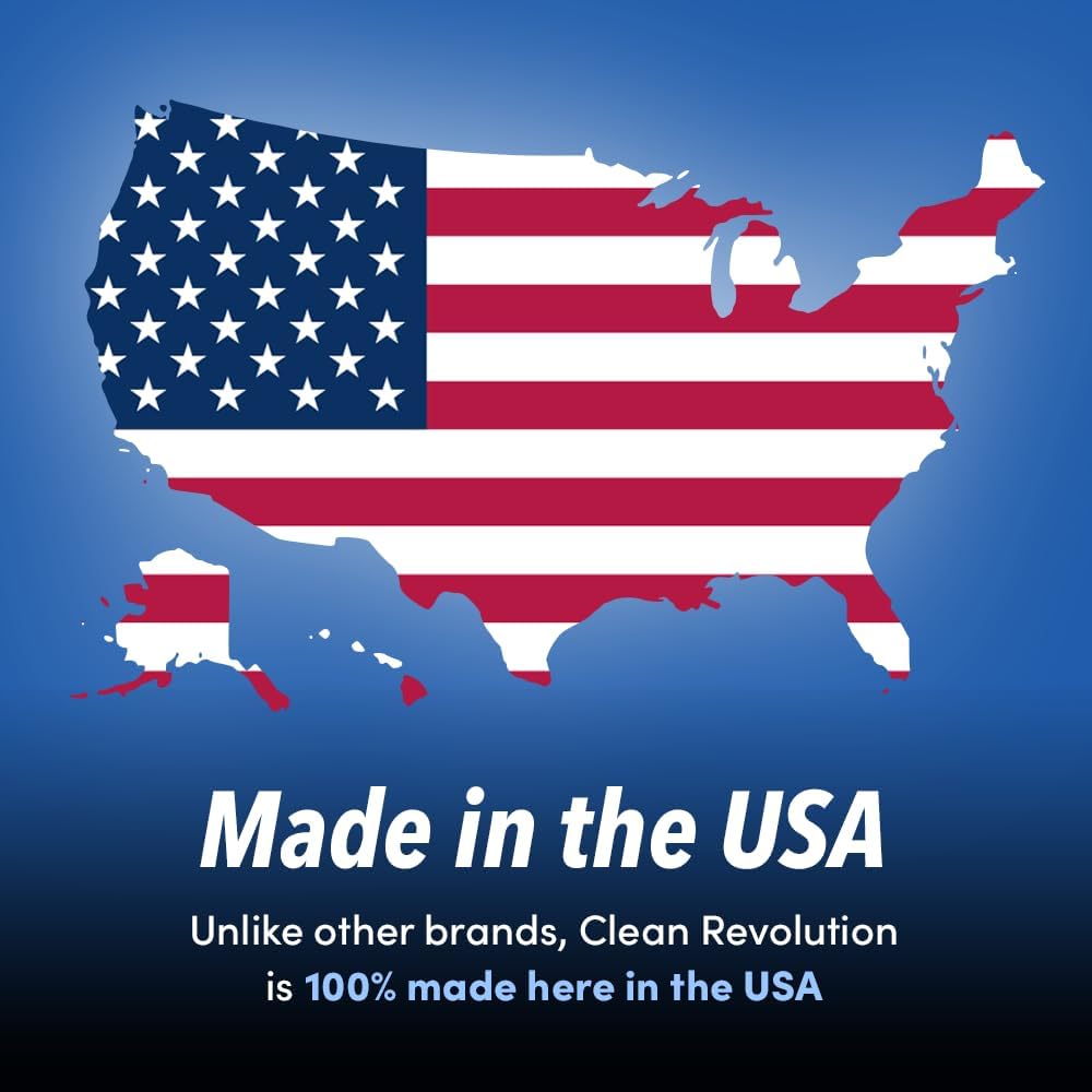 Clean Revolution Multi Surface Cleaner Refill Supply, Non-Toxic, Eco-Friendly & Plant-Based, Ready to Use, Spring Air, 128 Fl Oz (Pack of 4)