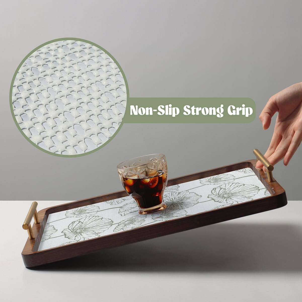 Shelf Liner for Kitchen Cabinets Non-Adhesive Cabinet Liner,Non-Slip Drawer Liners,Waterproof Pantry Shelf Liners Cover,Easy to Clean Cabinet Liners for Shelves,Drawers (12In x 16.4FT)