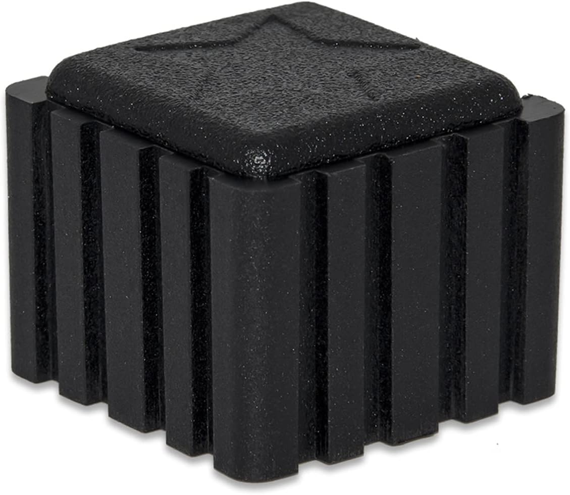 Flyshop Anti-Skid Non-Marking Synthetic Rubbr Patio Chair Table Leg Caps Square Furniture Covers, 20pcs, Black, 20 mm x 20 mm, 13/16" x 13/16"