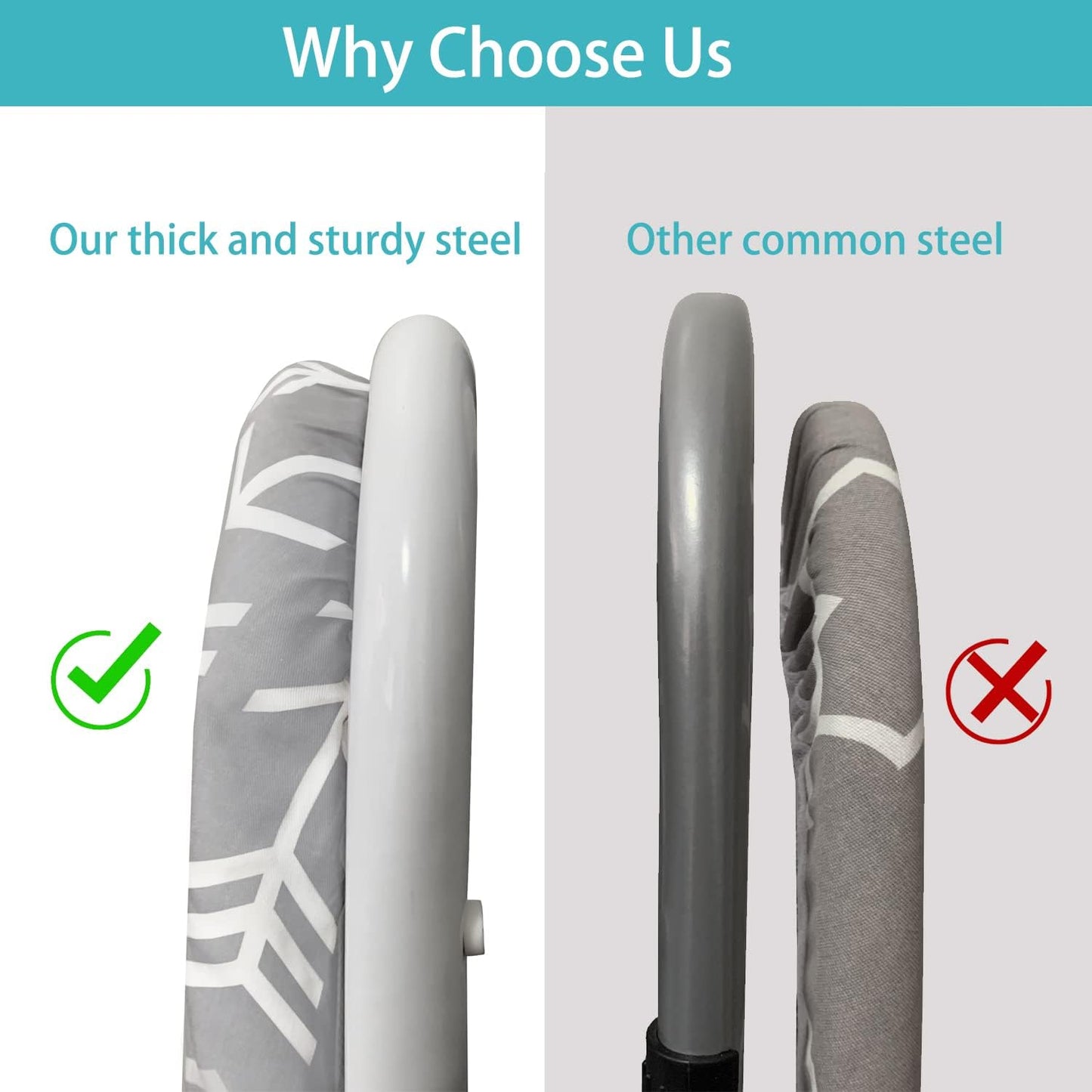 Tabletop Ironing Board with Folding Legs, Portable Small Ironing Board with Extra Thick Heavy Duty Cotton Padding Cover, Space Saving Mini Iron Board for Dorms, Laundry and Craft Room