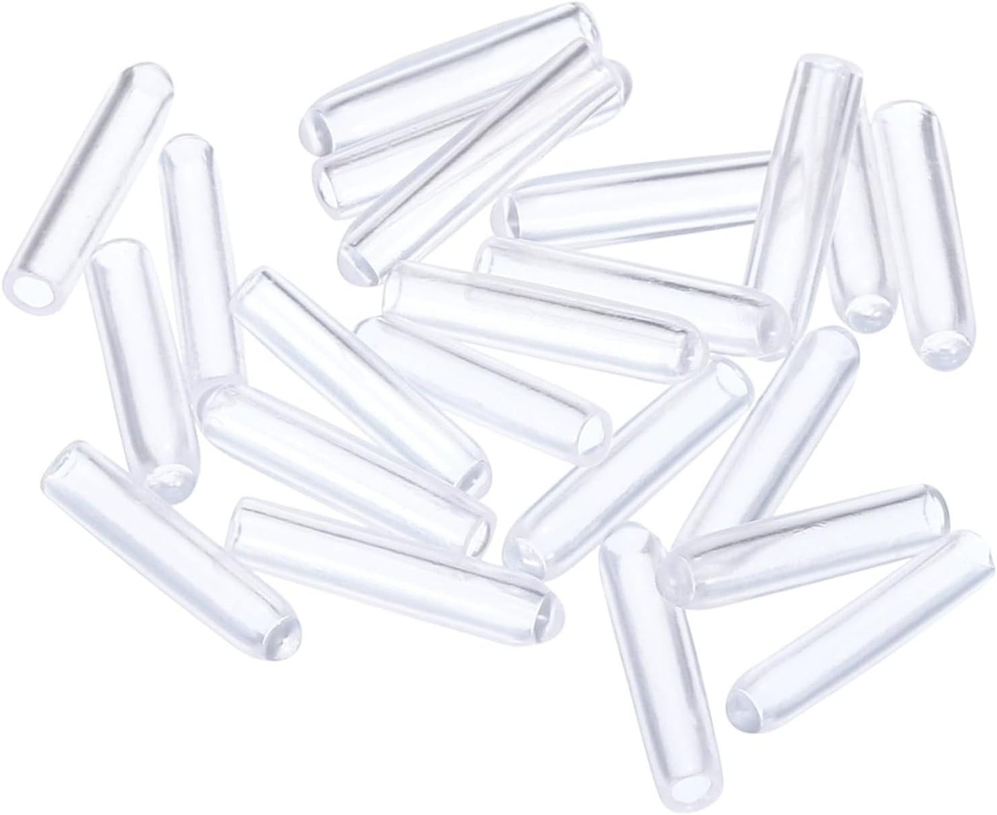 uxcell 20pcs Rubber End Caps 2mm ID Vinyl PVC Round Tube Bolt Cap Cover Screw Thread Protectors Clear