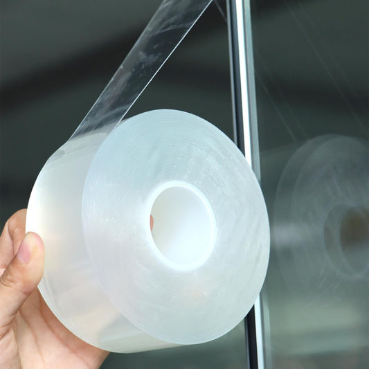 Transparent Window Weather Sealing Tape 2 Inch x 66 FT Weather Stripping Residue-Free Clear Window Insulation Tape for Doors Windows and Shower Glass Gaps (2 in * 66 FT)