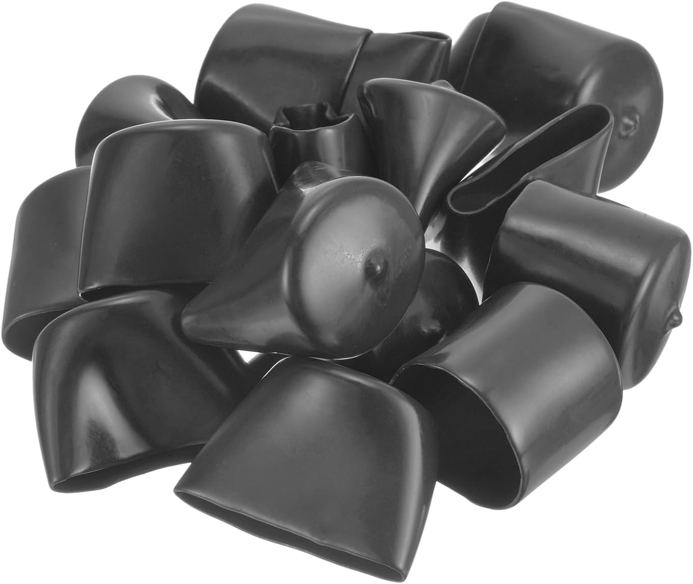 uxcell 20pcs Rubber End Caps 43mm ID Vinyl Round Tube Bolt Cap Cover Thread Protectors Dark Grey