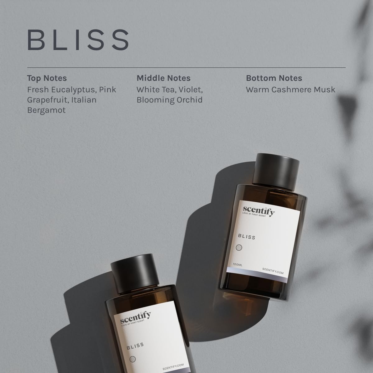 Scentify Bliss Aroma Oil Refill Scent for Oil Diffusers - Eucalyptus, Bergamot, Tea & Powdery Scents - Luxurious Relaxing Aromatherapy Diffuser Fragrance 470ml, 16 oz