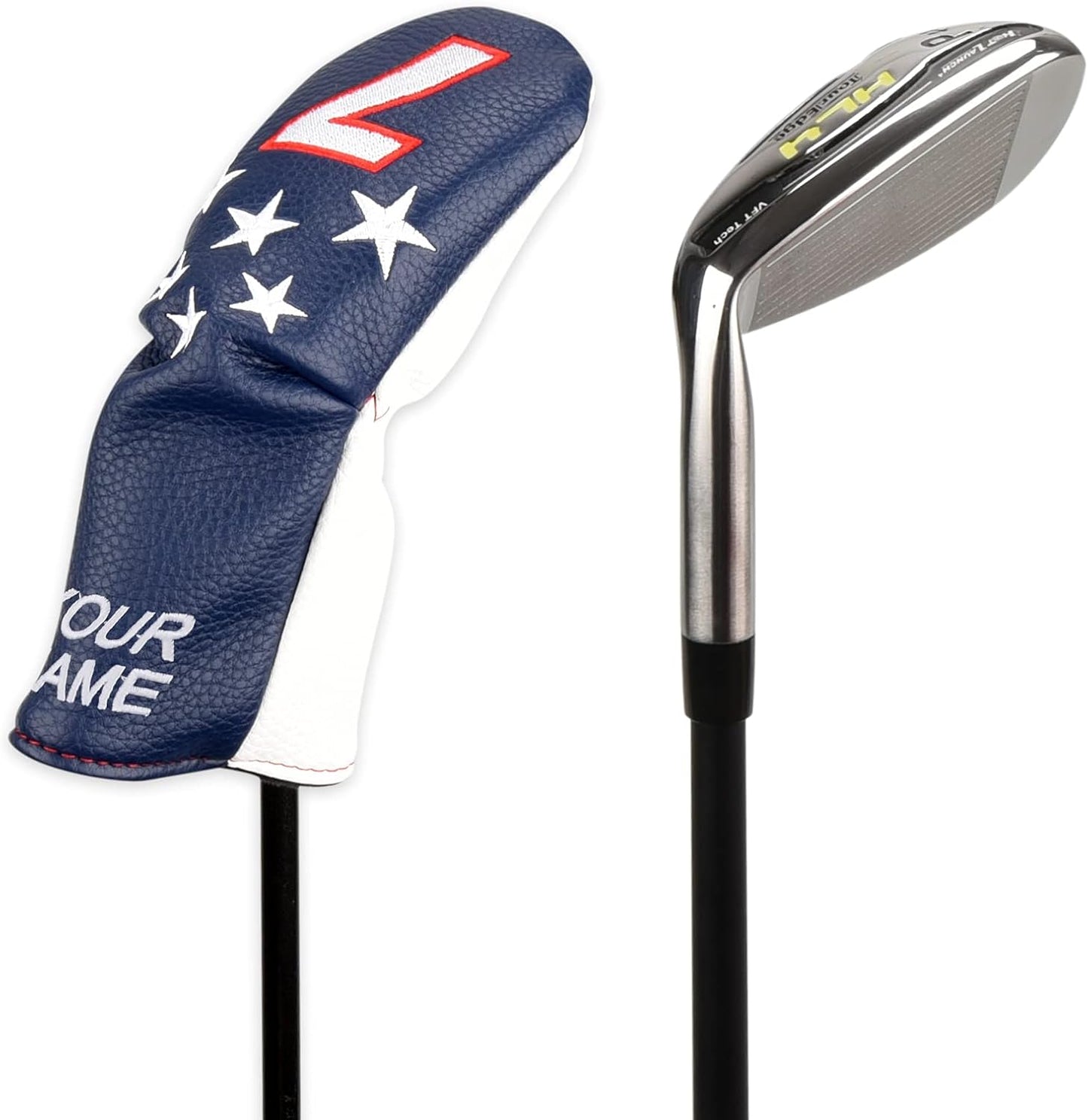 Blue and White Stars Hybrid Iron Head Covers