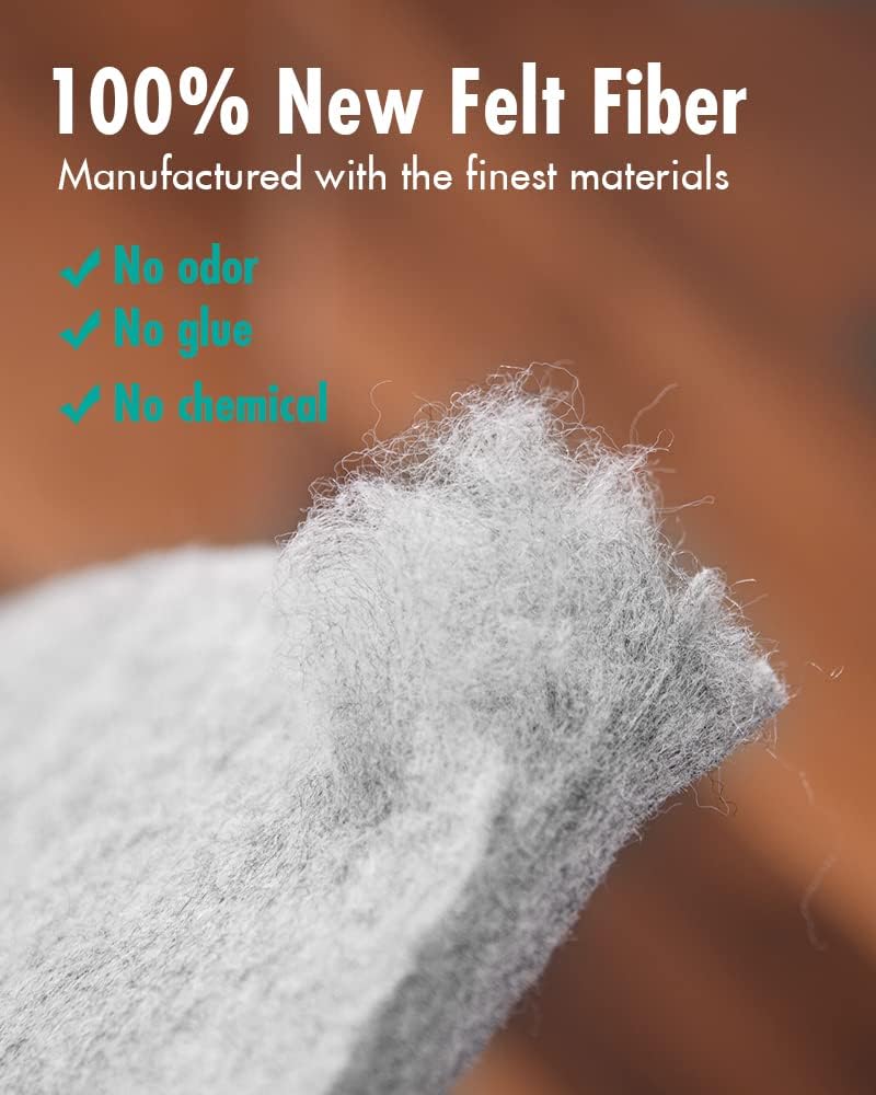 Non Slip Rug Pad Gripper - 2.6x12 Feet 1/8” Extra Thick Felt Under Rug for Runner Rugs and Hardwood Floors,Super Cushioned Non Skid Carpet Padding