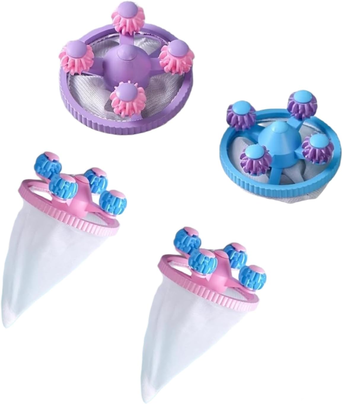 Upgrade Pet Hair Remover for Laundry - Lint Catcher for Washing Machine, Reusable Household Hair Filter Washer Lint Trap Net Pouch (4 Pieces)