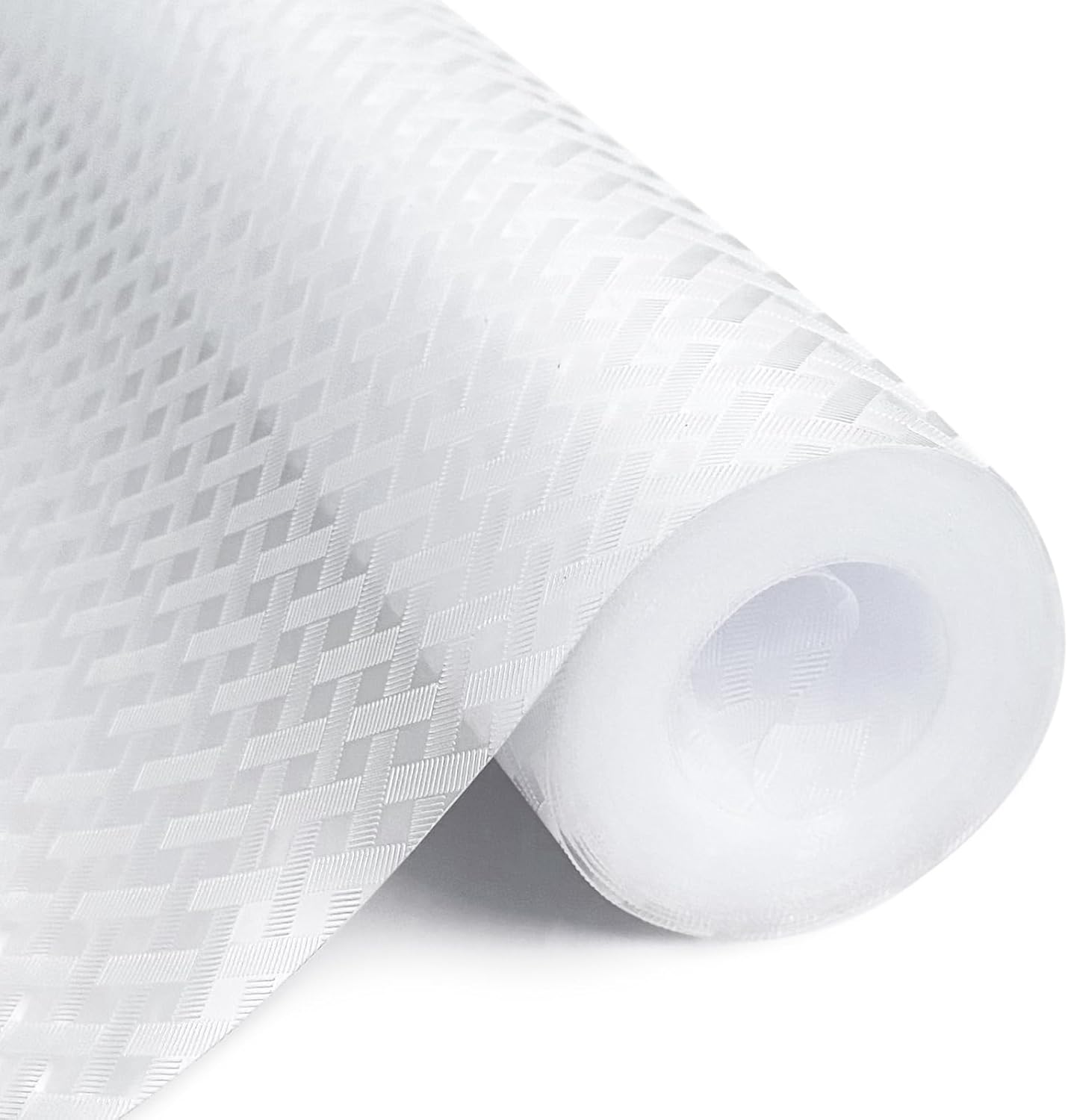 Shelf Liners for Kitchen Cabinets and Drawers, Non-Adhesive and Anti-Slip, Waterproof and Easy to Clean, Durable EVA Cabinet Mat for Refrigerator, Cupboard, Table (Clear, 17.5" W x 196.8" L)