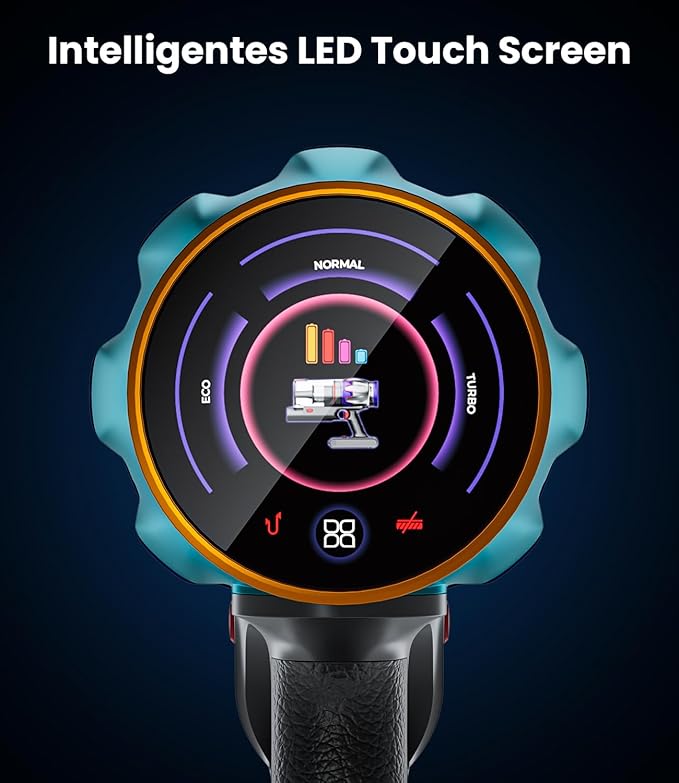 Cordless Vacuum Cleaner, 580W 48KPA 70Mins Vacuum Cleaners for Home, Cordless Stick Vacuum with Touch Screen, Anti-Tangle & Wall Mount Charge, Wireless Vacumm for Home/Pet Hair/Carpets/Floors