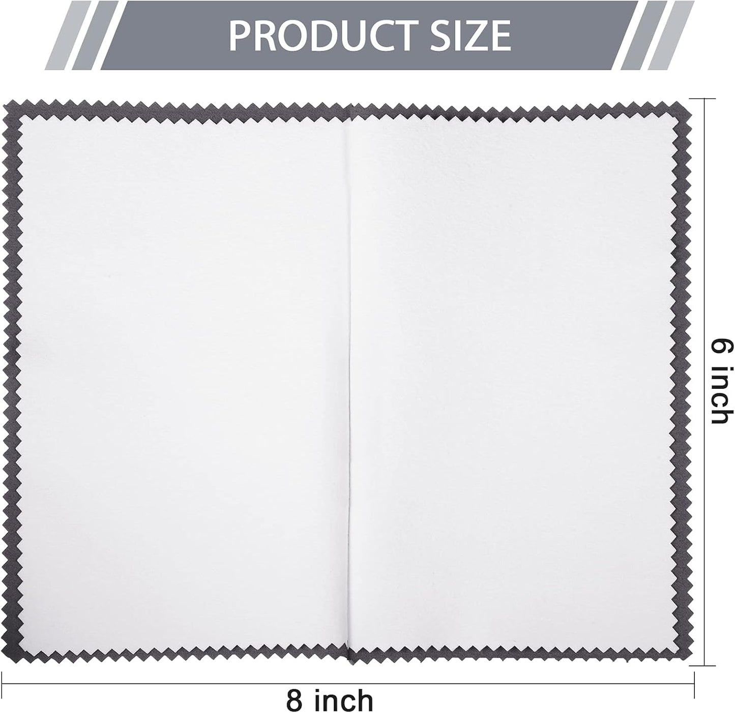 Breling 6 Pcs Silver Jewelry Polishing Cloths 6 x 8 inches Jewelry Cleaning Cloth Sterling Polish Cloths for Jewelry