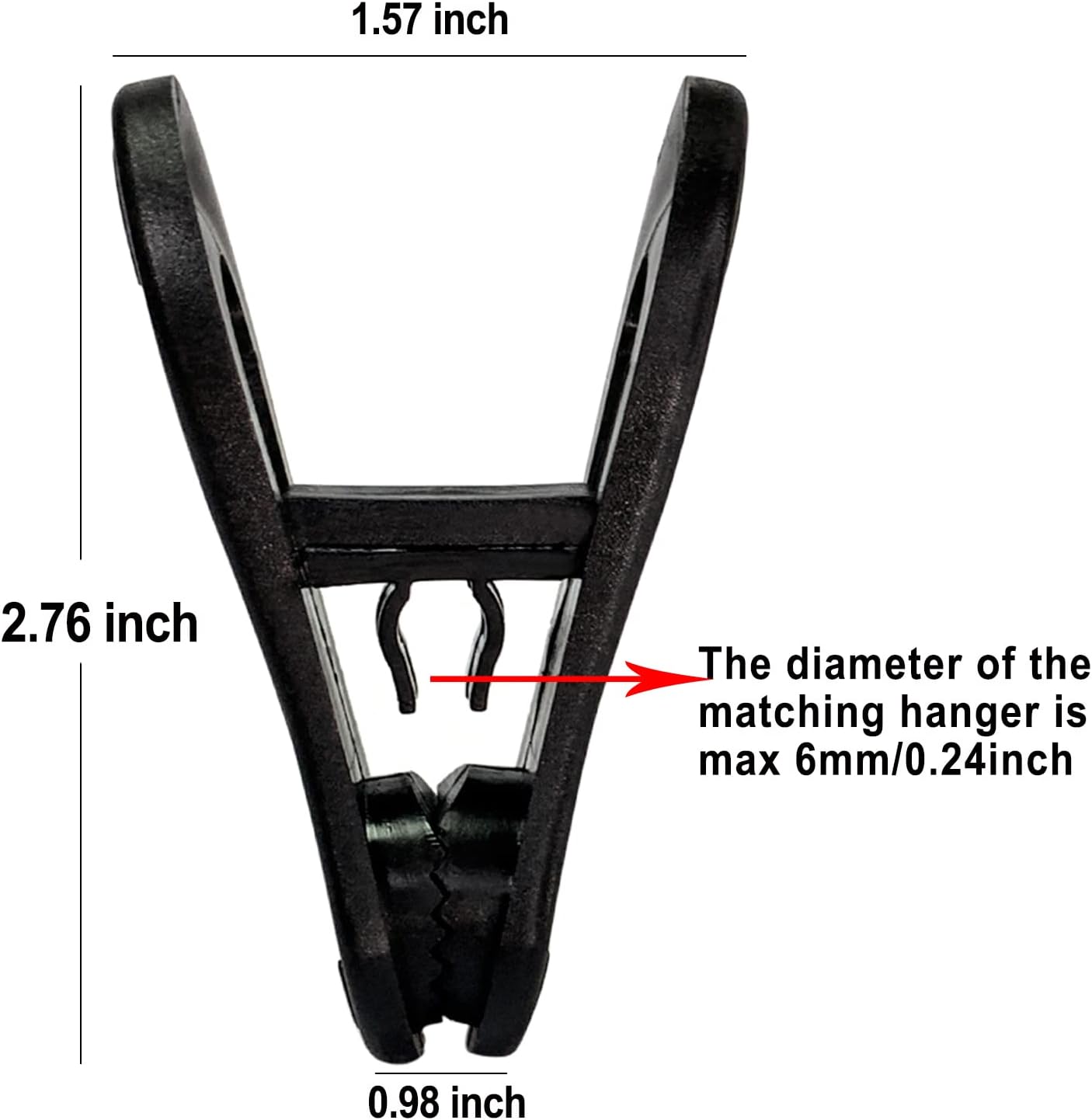 Black Hanger Clips 30 PCS, Plastic Hangers Clips Perfect for Plastic Velvet Hangers, Multi-Purpose Clothes Pins Finger Clip for Skirt Pants Hanger