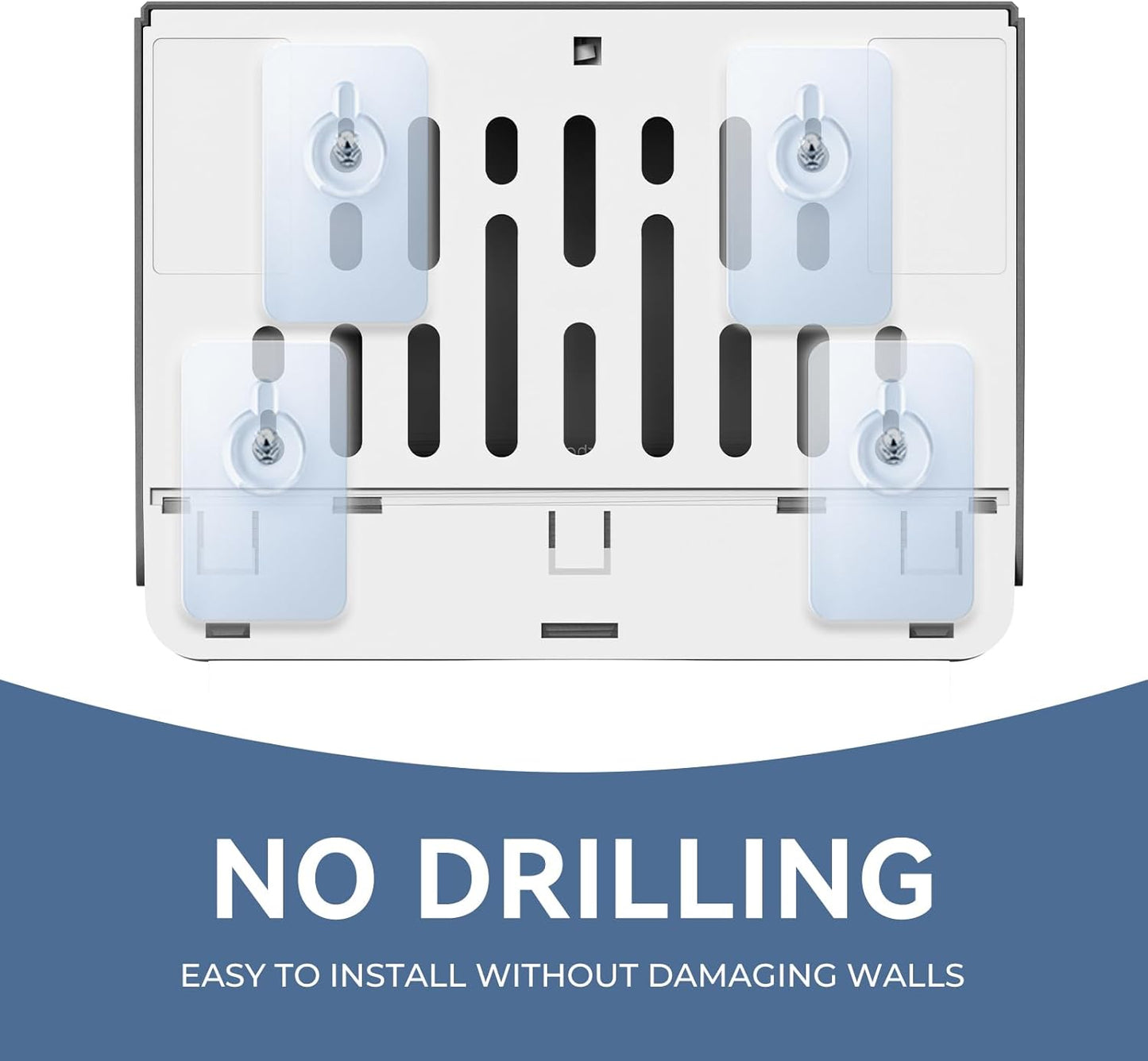 Commercial Paper Towel Dispenser Wall Mount C-Fold Multifold Trifold Hand Towels Dispenser for Bathroom, Two Key Lock Design No-Drilling Adhesive & Screws Included, ABS Built, White-PN6012