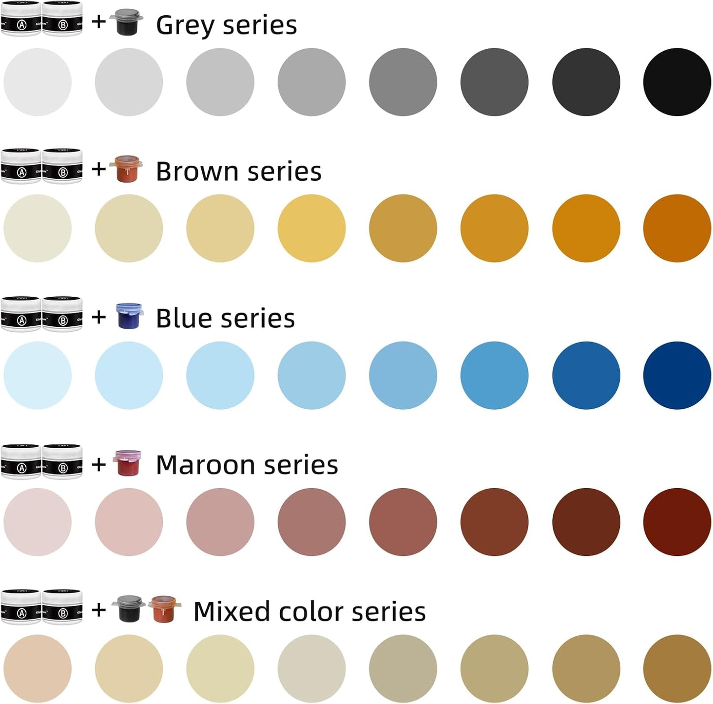 Globalcom Tile and Granite/Marble Repair Kit, Porcelain Stone and Quartz Countertops Repair Kit for Chips Dents Cracks Holes Scratch, Fix Chipped Edges Corners, Reattaches Missing Pieces