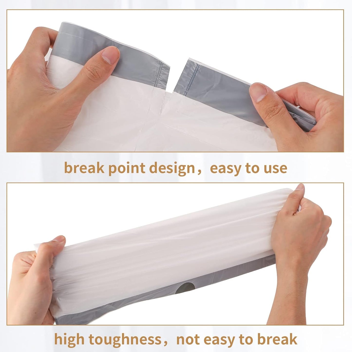 Trash Bags Drawstring Garbage Bags 8 Gallon Thickened Stretchy,Bathroom,Bedroom,Kitchen,Office and Living Room(100 Count)