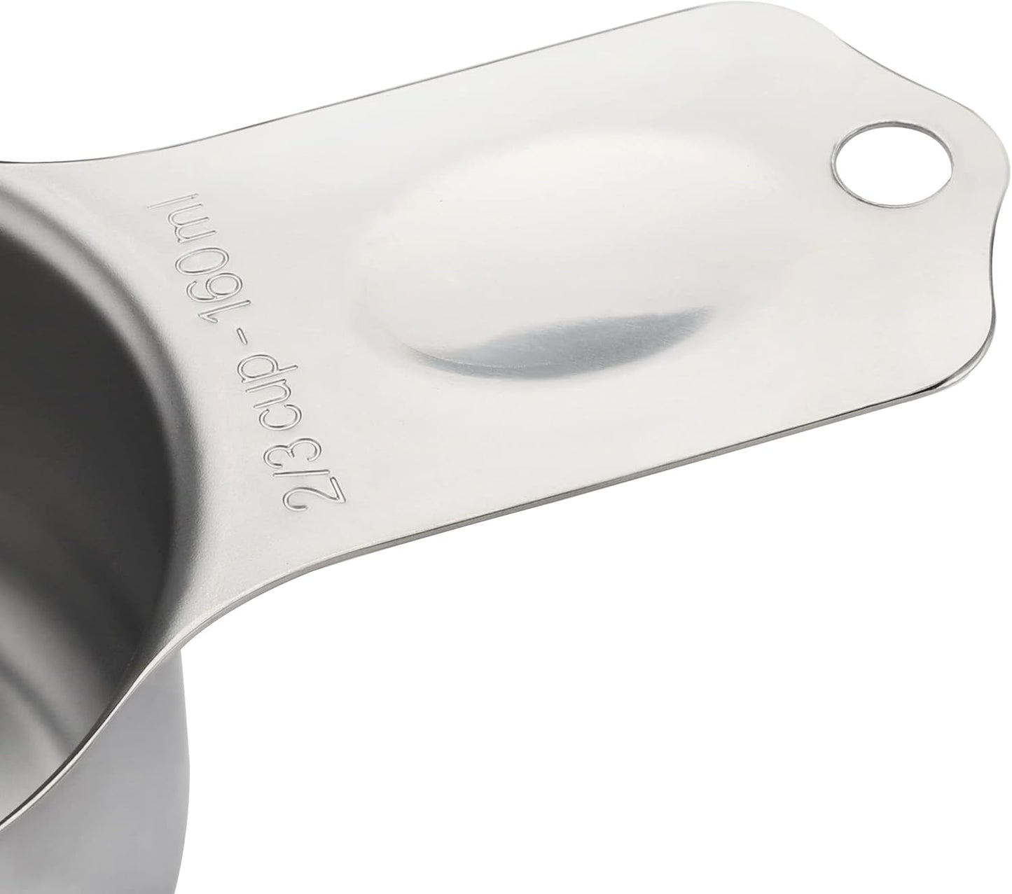 Stainless Steel Measuring Cups Set of 7 Stackable Heavy Duty Measuring Cups for Dry and Liquid Ingredients