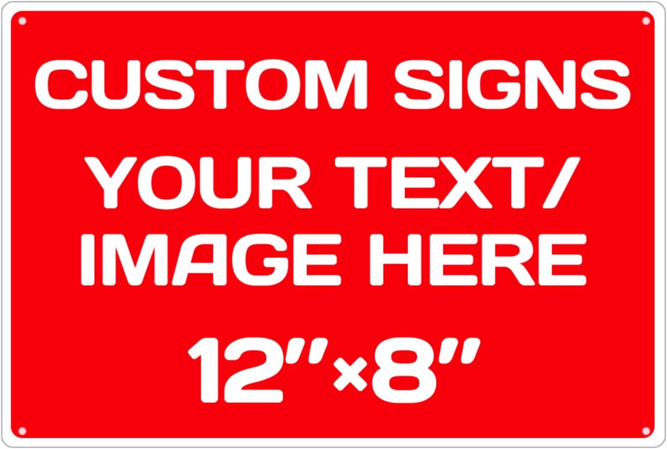 Personalized Aluminum Weatherproof Metal Sign - Multiple Sizes, Custom Text & Picture, Hazard, Garden, Custom Door Sign