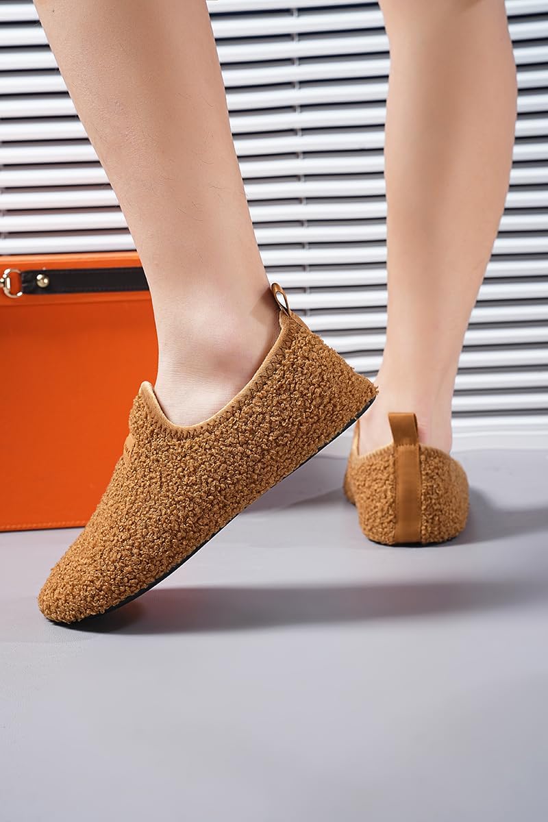 QZKDM Lightweight Slip on Grip Indoor House Slippers Barefoot Non Slip Home Exercise Yoga Shoes for Men Women