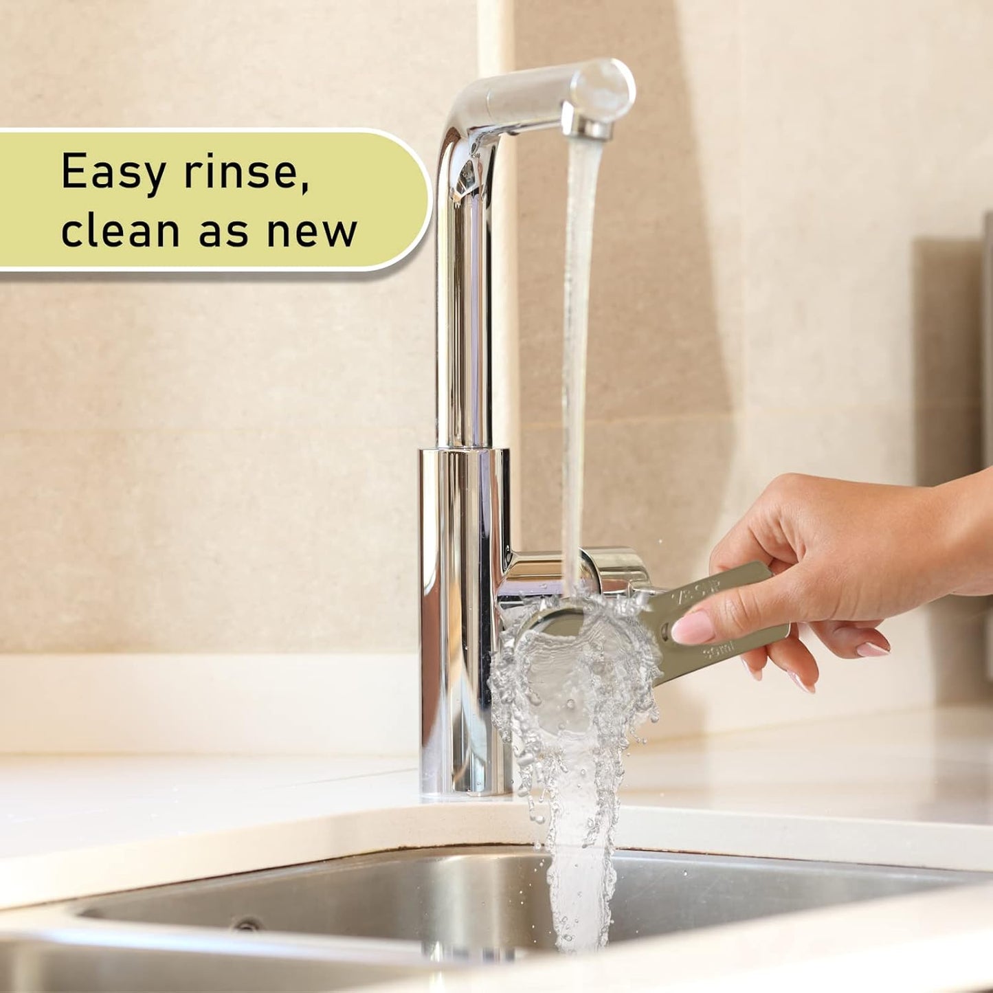 1PCS 1/8Cup (30ml, 1oz) Single Measuring Cup, Stainless Steel Measure Scoop, Metric and US Measurement, Dishwasher Safe