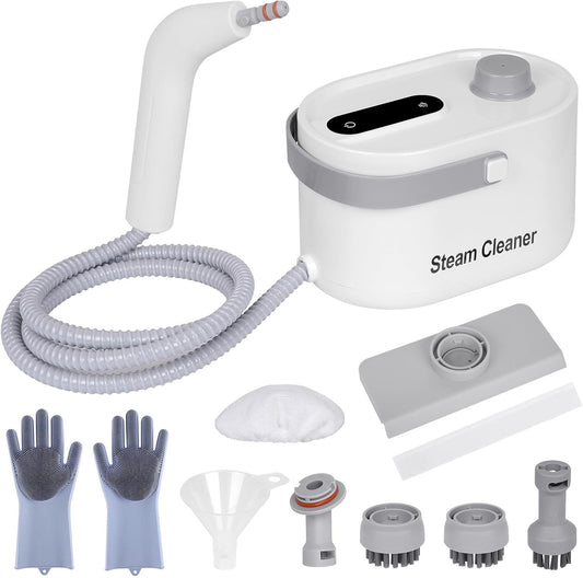 9 in 1 Handheld Steam Cleaner for Home Use, Portable Steamer for Cleaning, Multi-Function High Pressure Steam Cleaner for Car Detailing/Kitchen/Upholstery/Tile/Grout/Camping & All