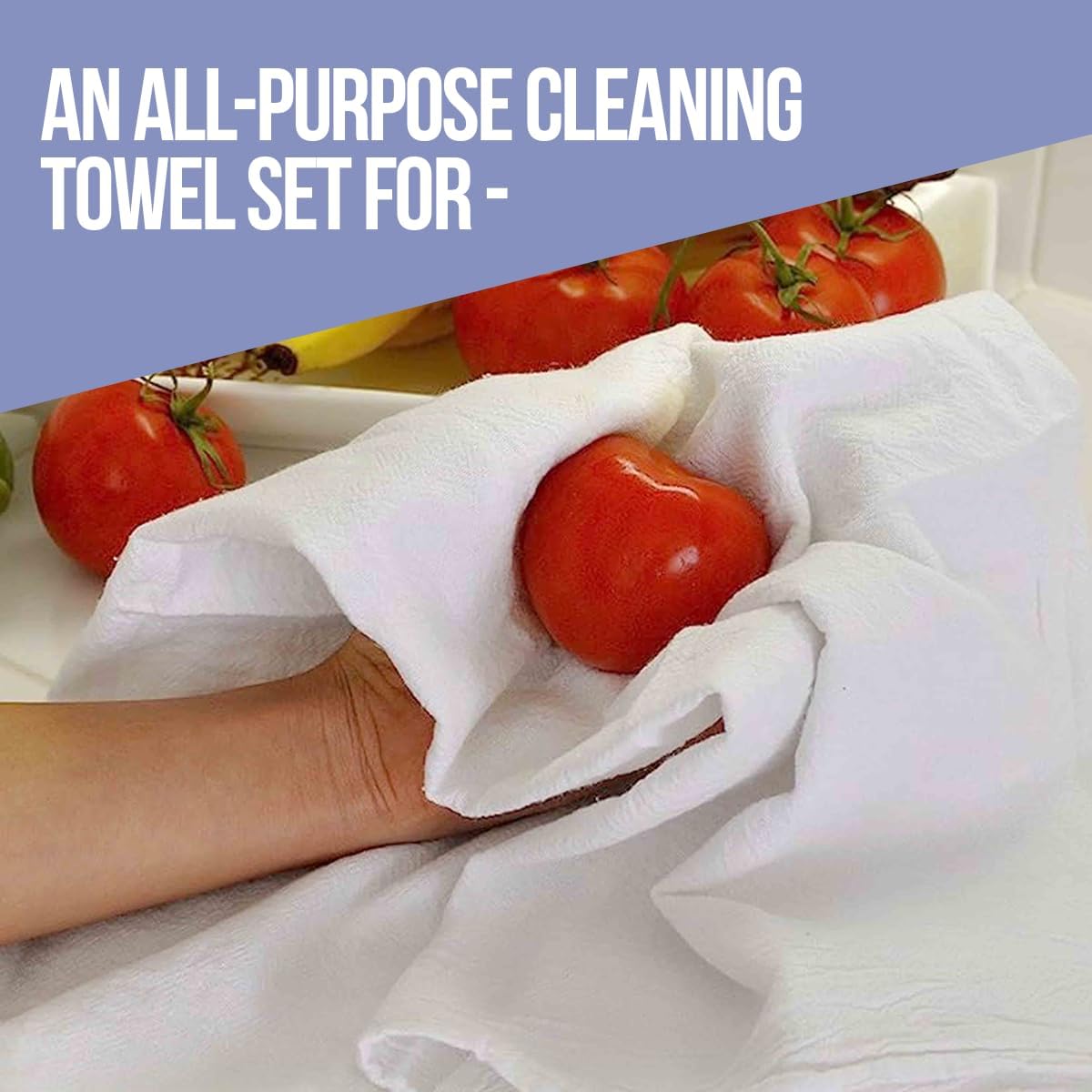 Flour Sack Towels| Tea Towel for Crafts| Kitchen Dish Cotton Blank Towel for Embroidery|Baking Bread Proofing Linen Cover| Thick Absorbent Quick Dry| 6 Pack 28"x28" White